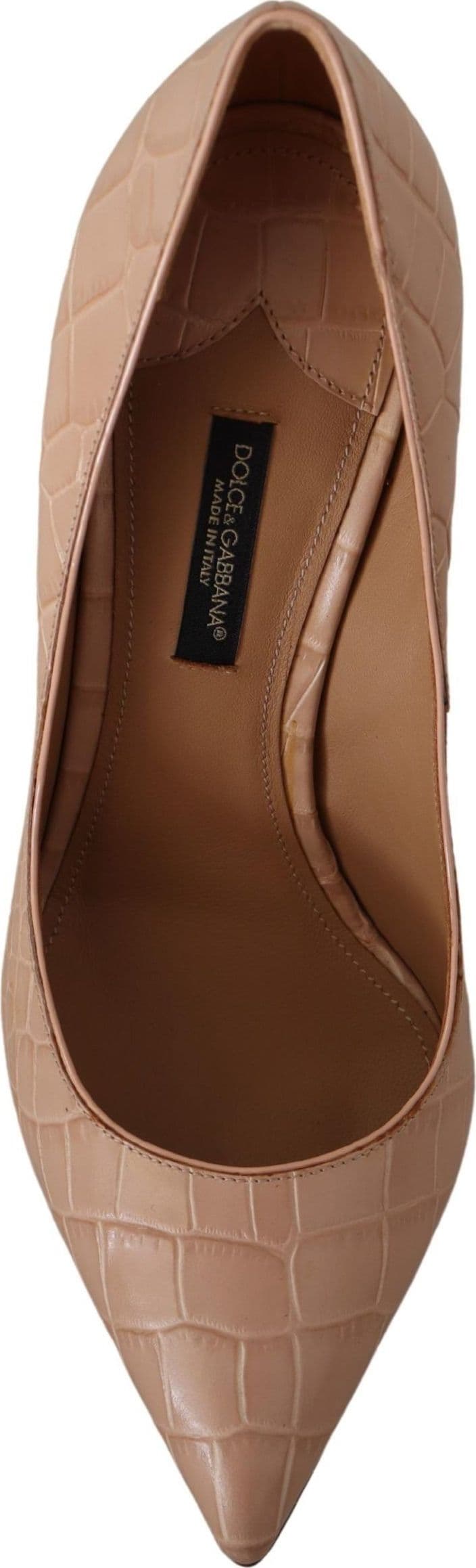 Dolce & Gabbana Beige Leather Bellucci Heels Pumps Shoes - 5
