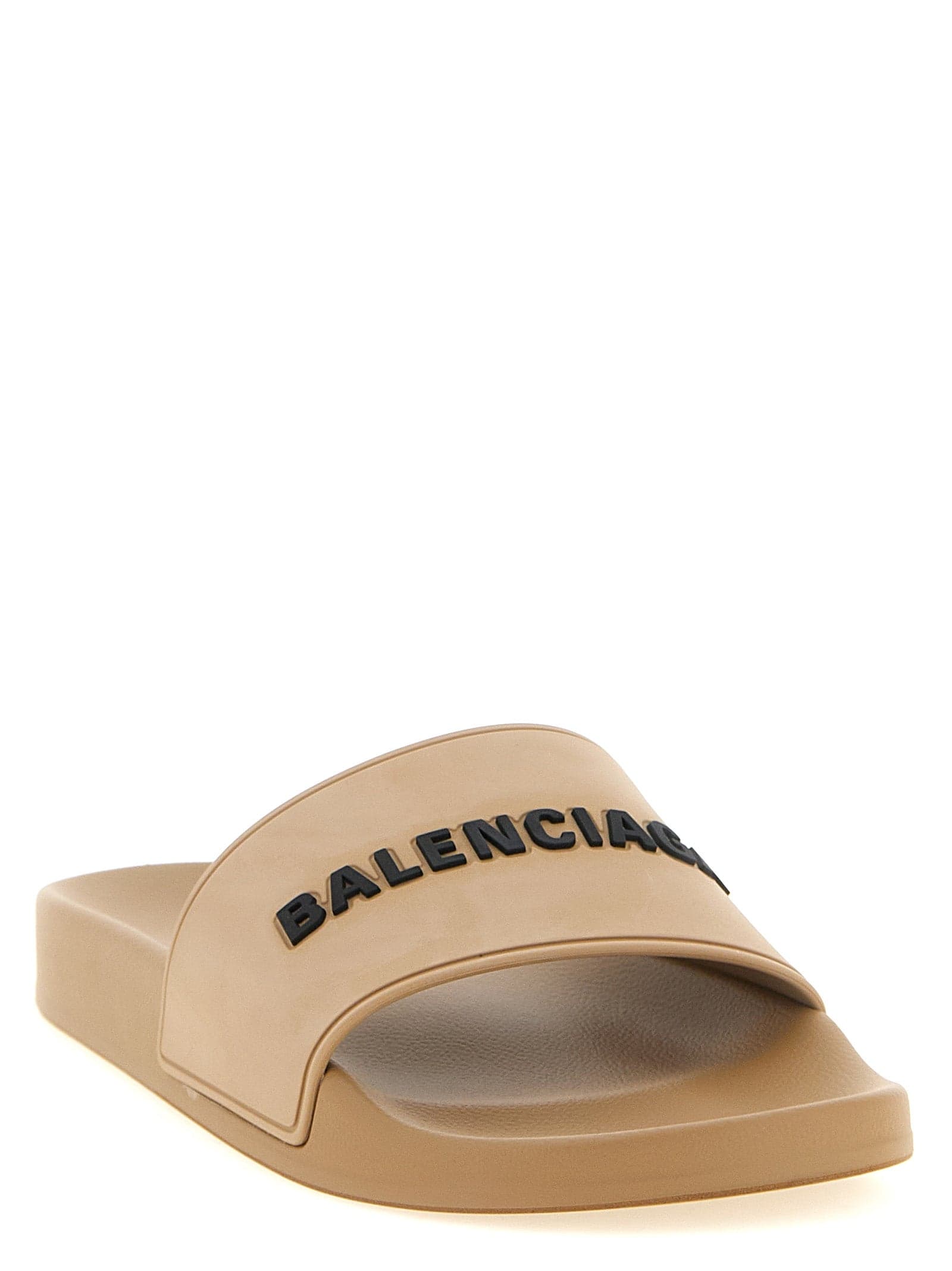 Balenciaga Beige Plastic Slides - 2