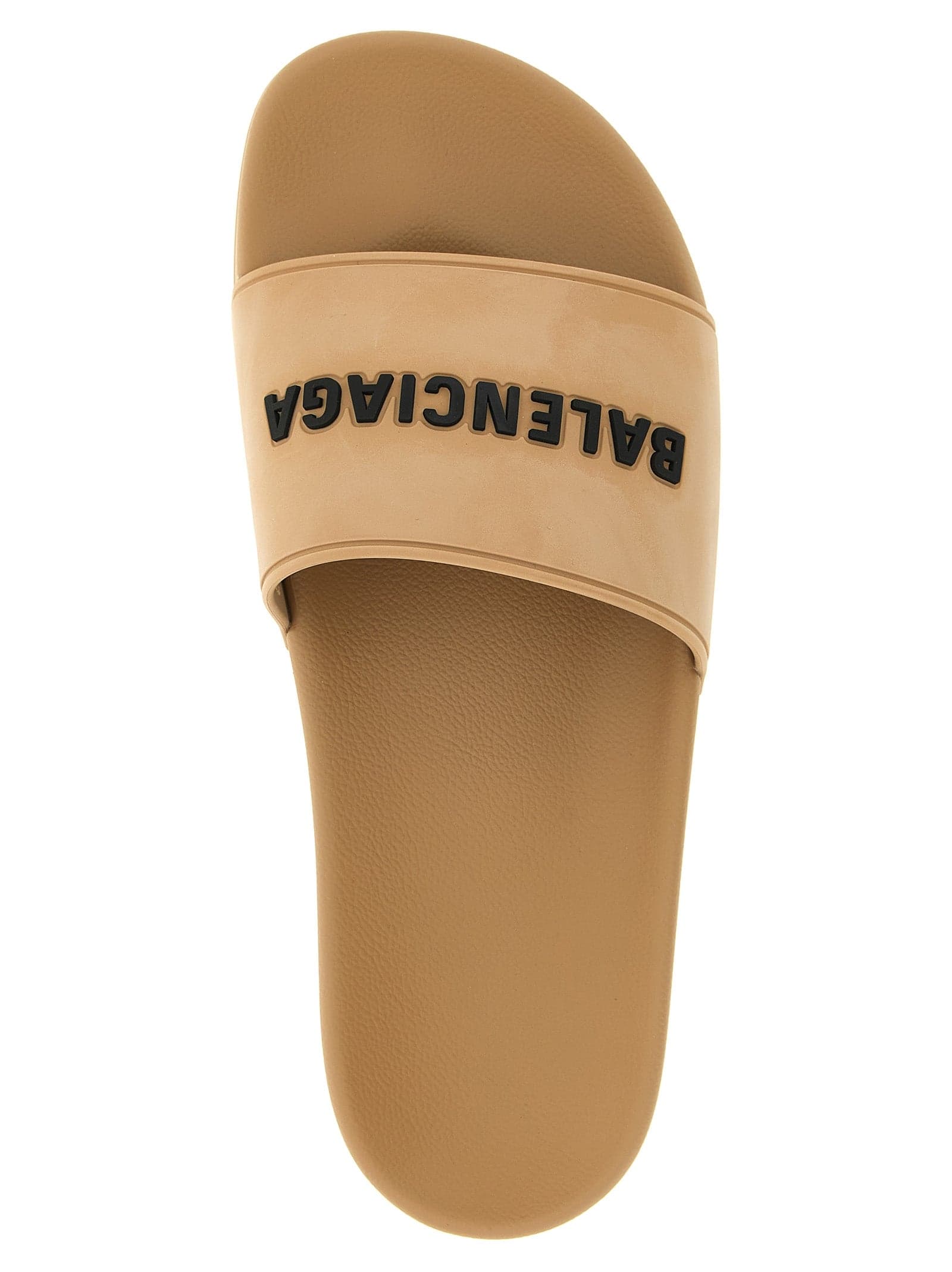 Balenciaga Beige Plastic Slides - 4