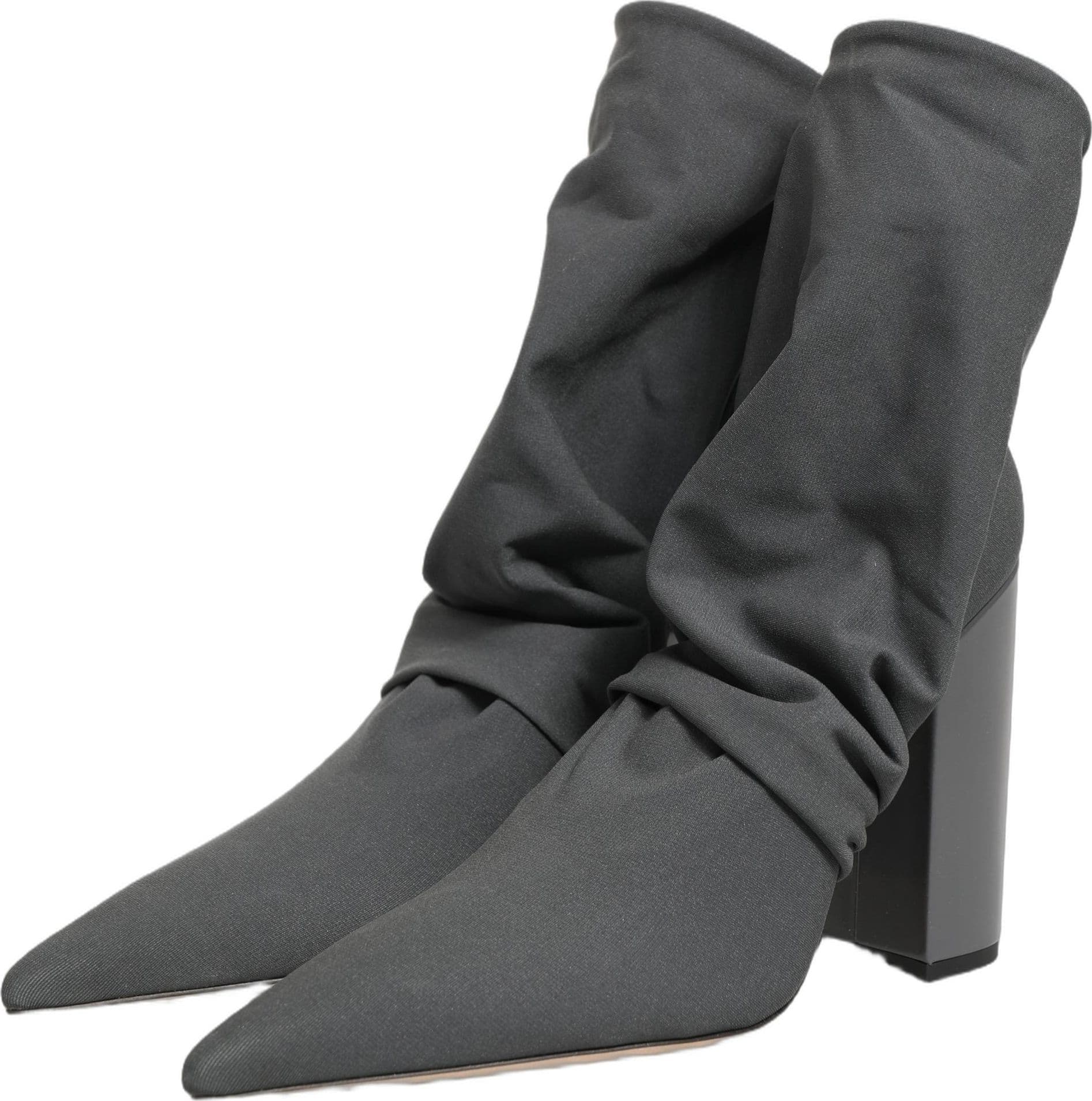 Dolce & Gabbana Gray Stretch Socks Heels Ankle Boots Shoes - 4