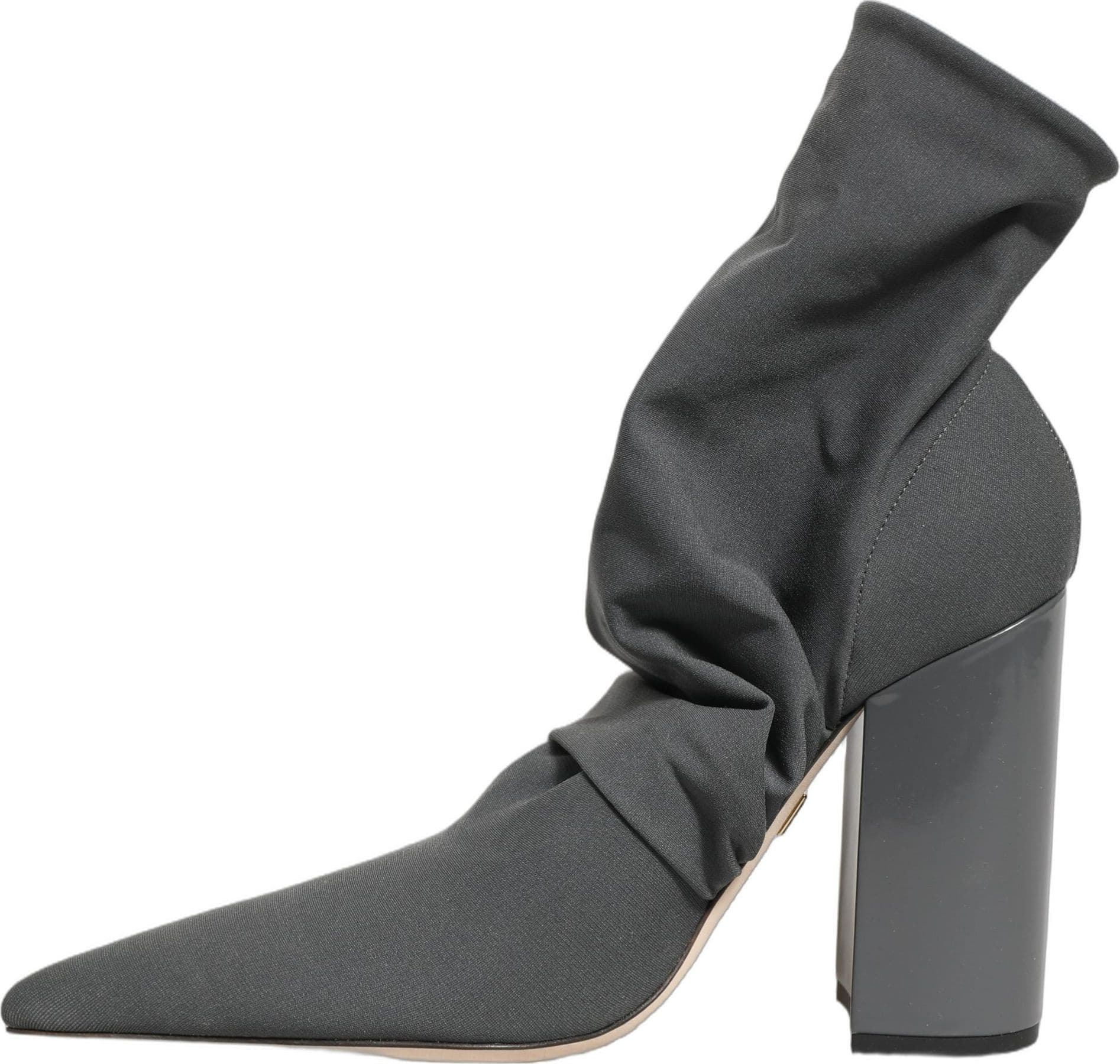 Dolce & Gabbana Gray Stretch Socks Heels Ankle Boots Shoes - 6