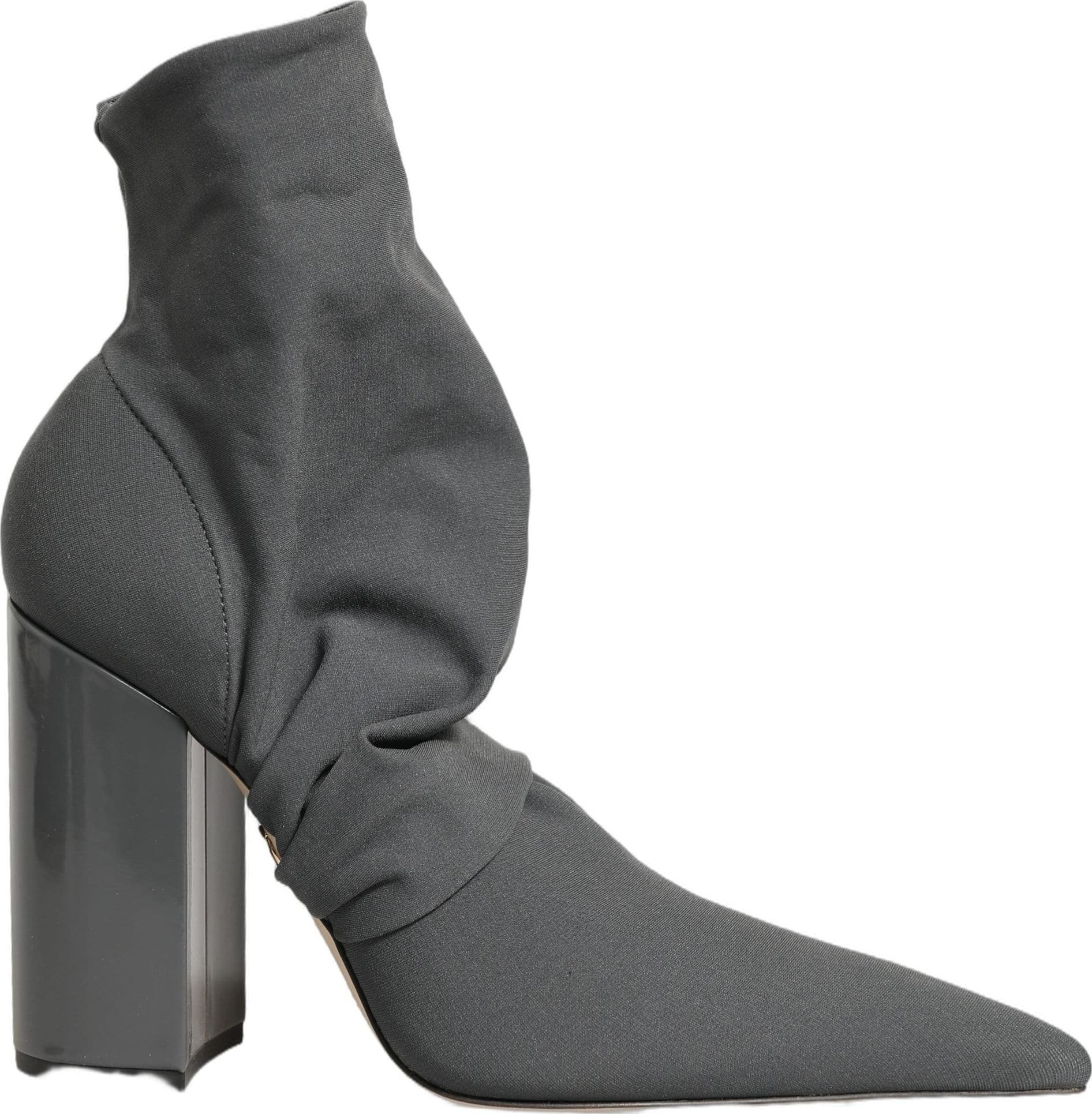 Dolce & Gabbana Gray Stretch Socks Heels Ankle Boots Shoes - 7