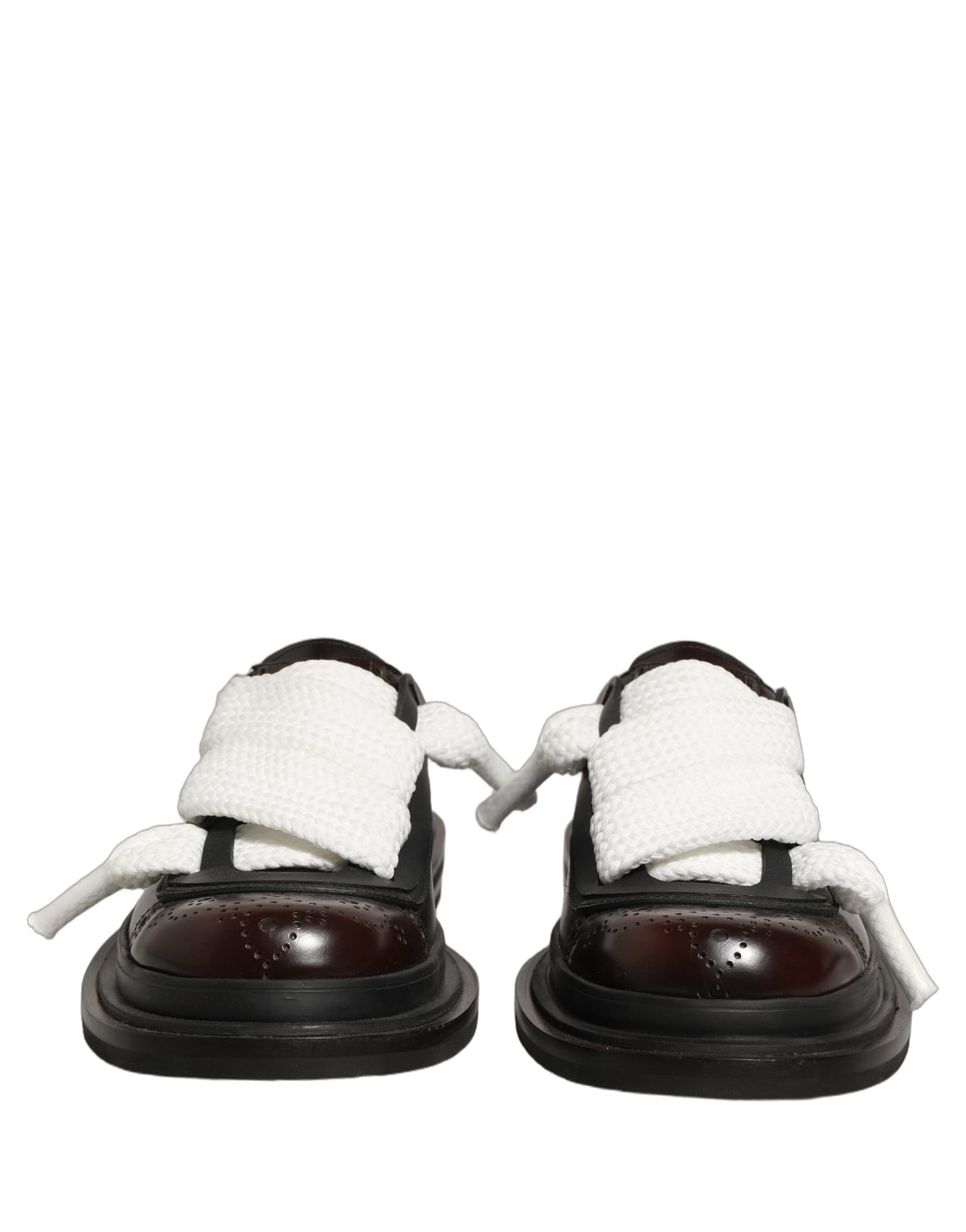 Dolce & Gabbana Brown Leather Slip On Flat Sandals Men Shoes - 2