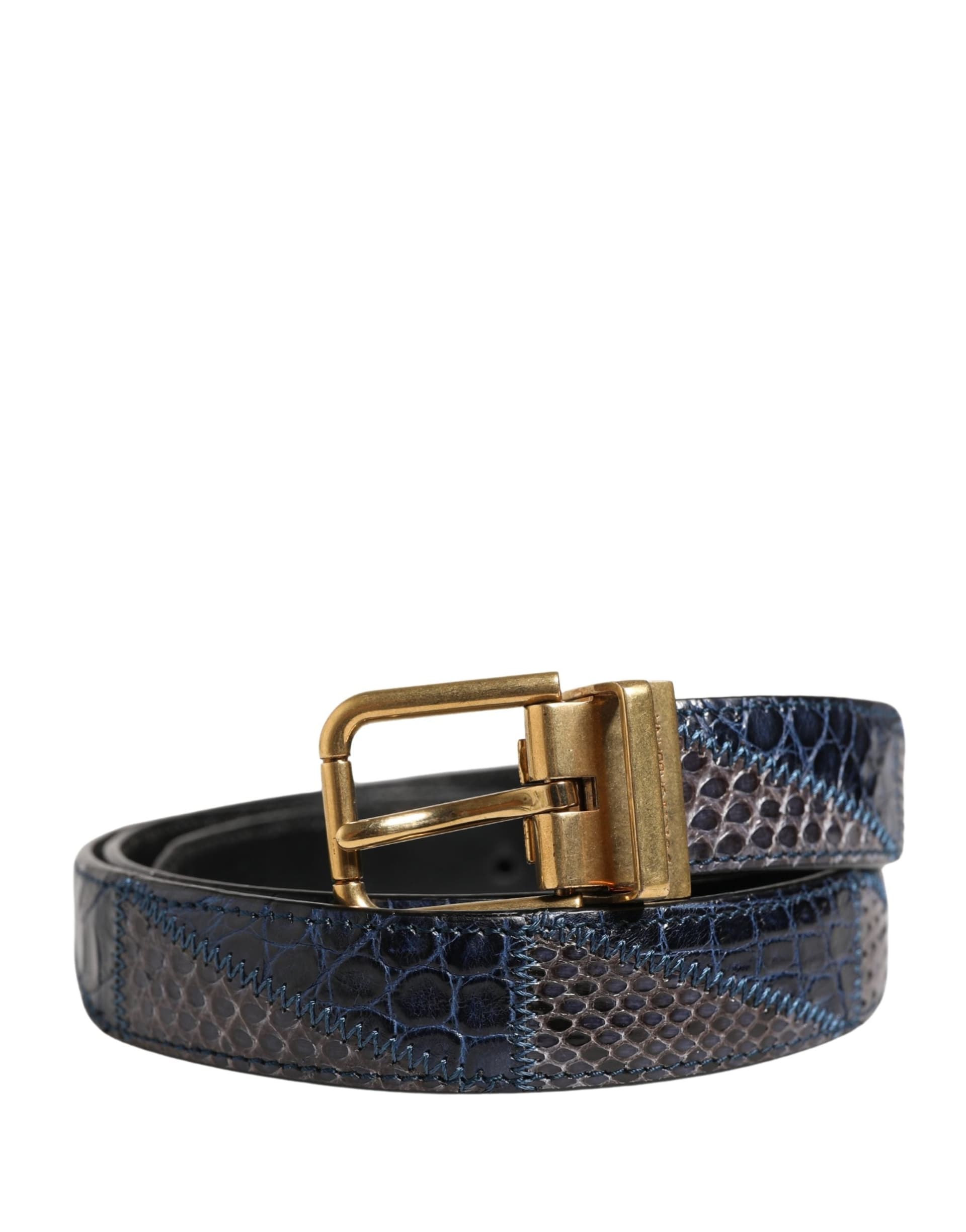 Dolce & Gabbana Men Multicolor Leather Metal Buckle Belt - 2