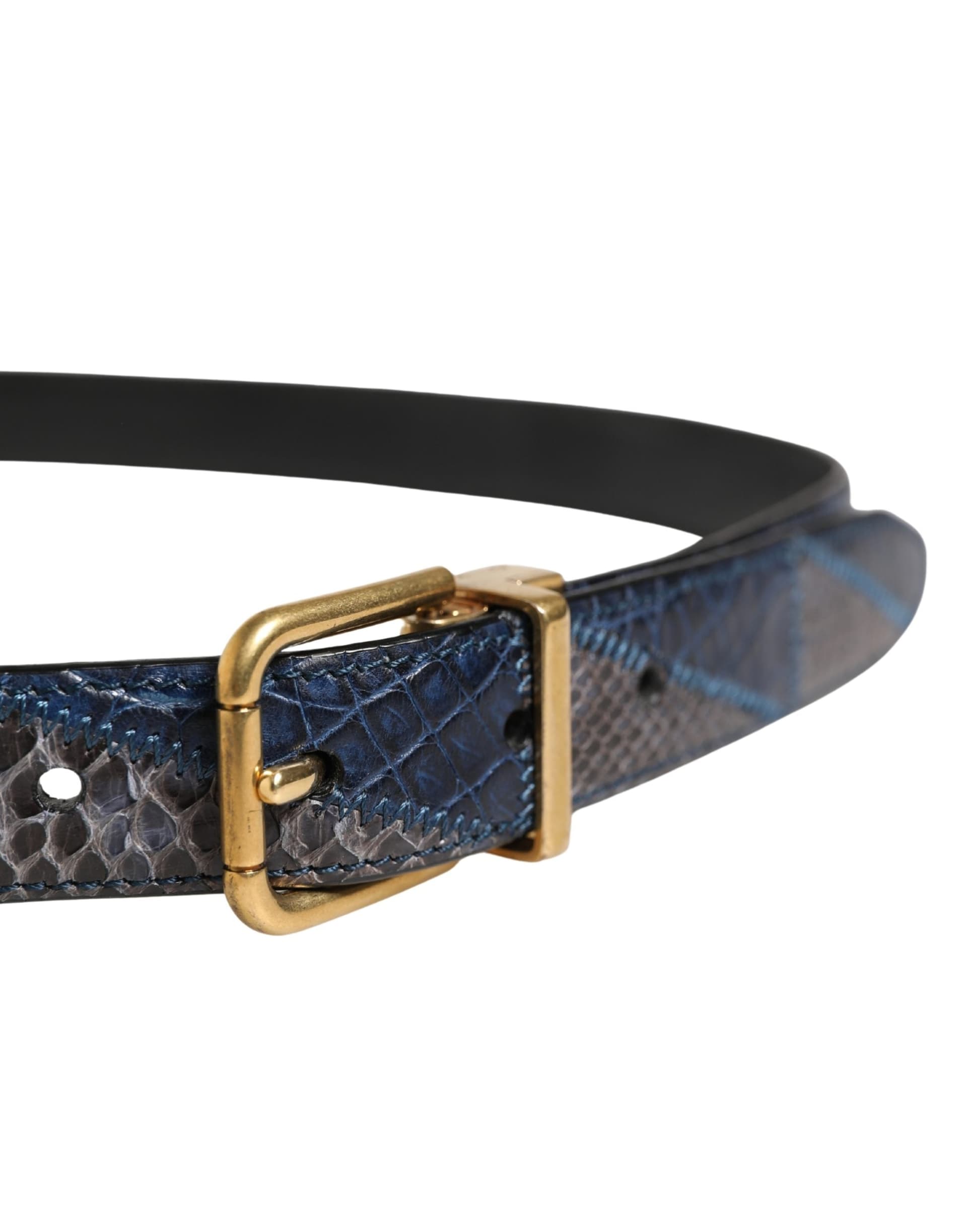 Dolce & Gabbana Men Multicolor Leather Metal Buckle Belt - 5