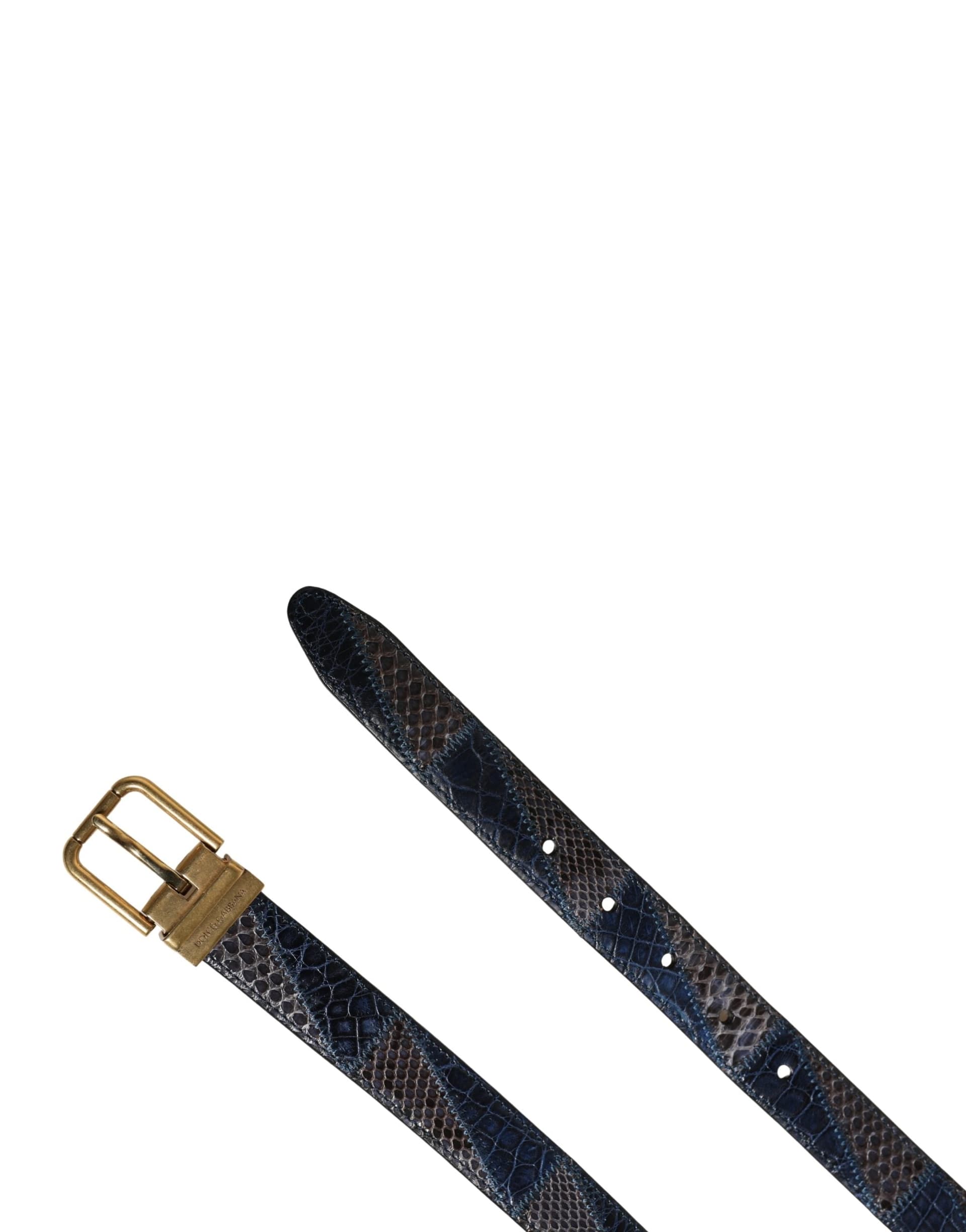 Dolce & Gabbana Men Multicolor Leather Metal Buckle Belt - 7