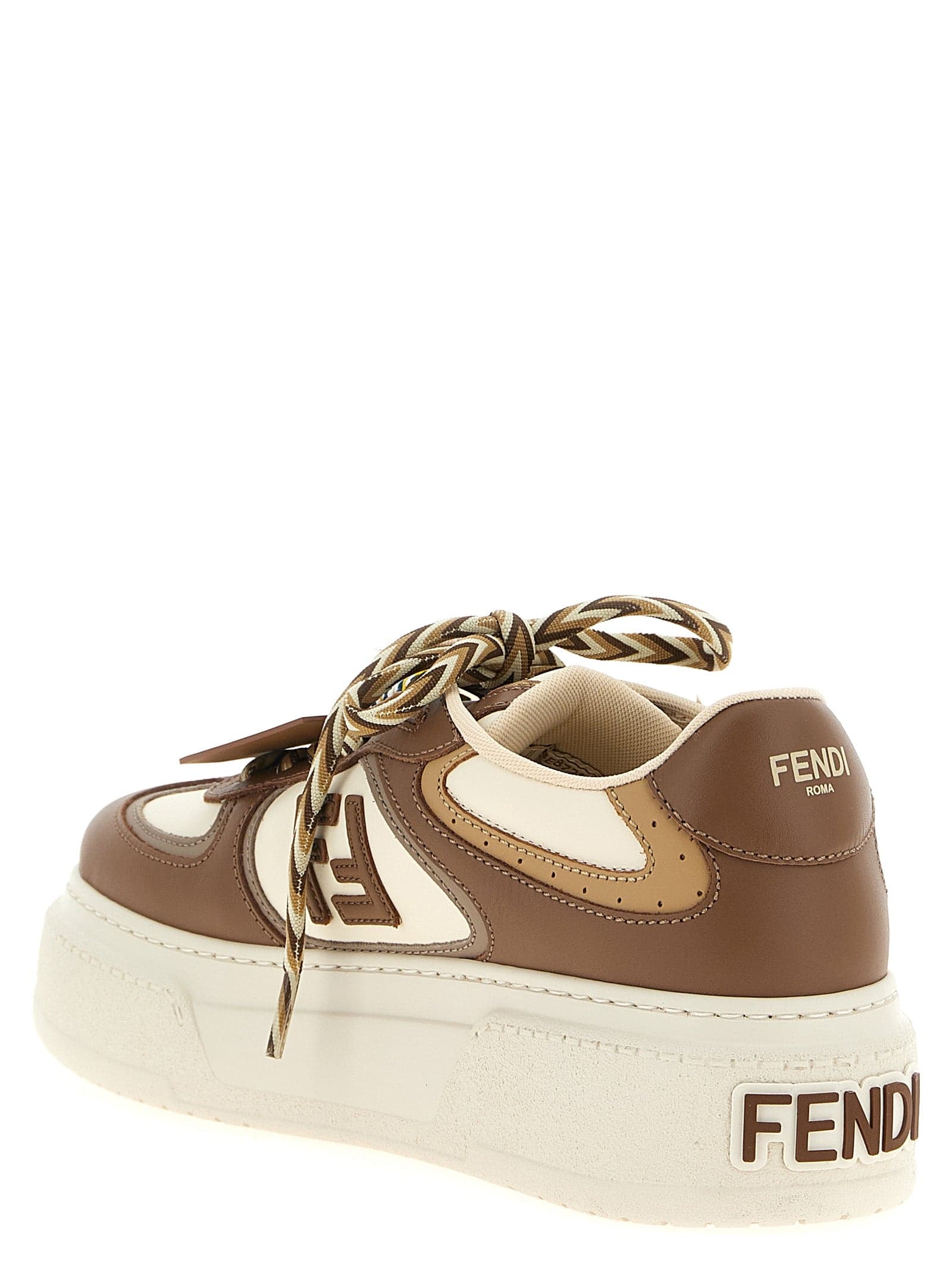 Fendi Multicolor Calfskin Platform Sneakers - 4