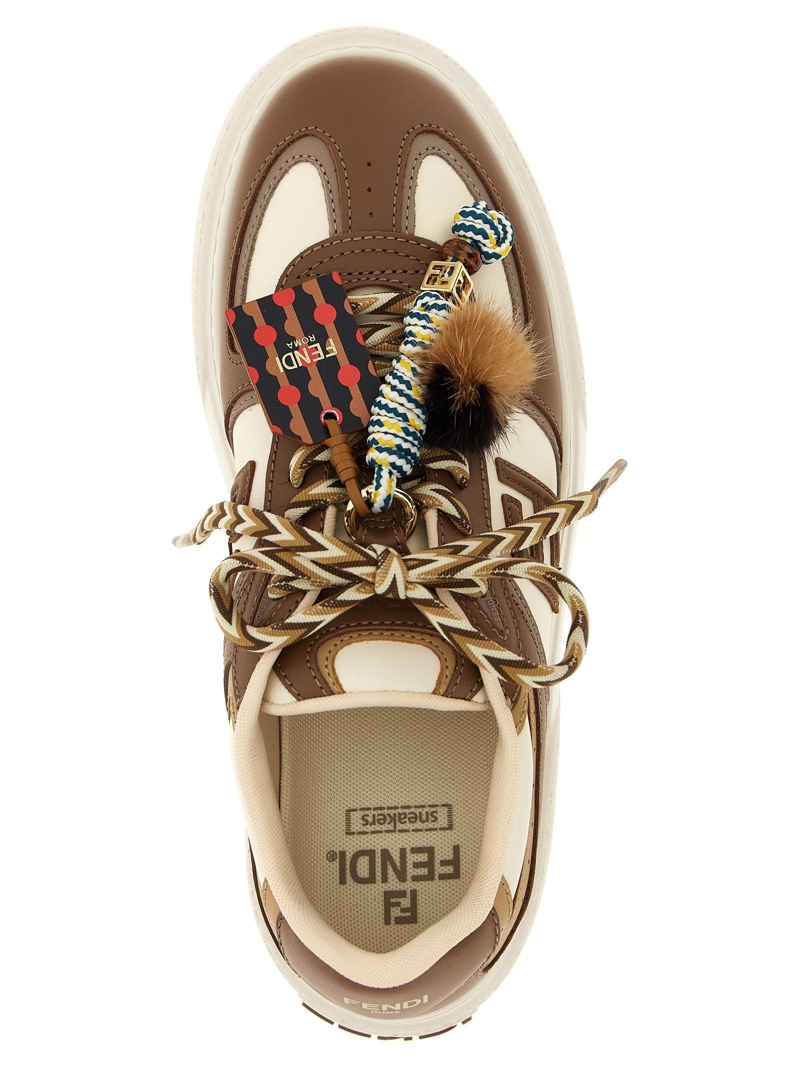 Fendi Multicolor Calfskin Platform Sneakers - 5