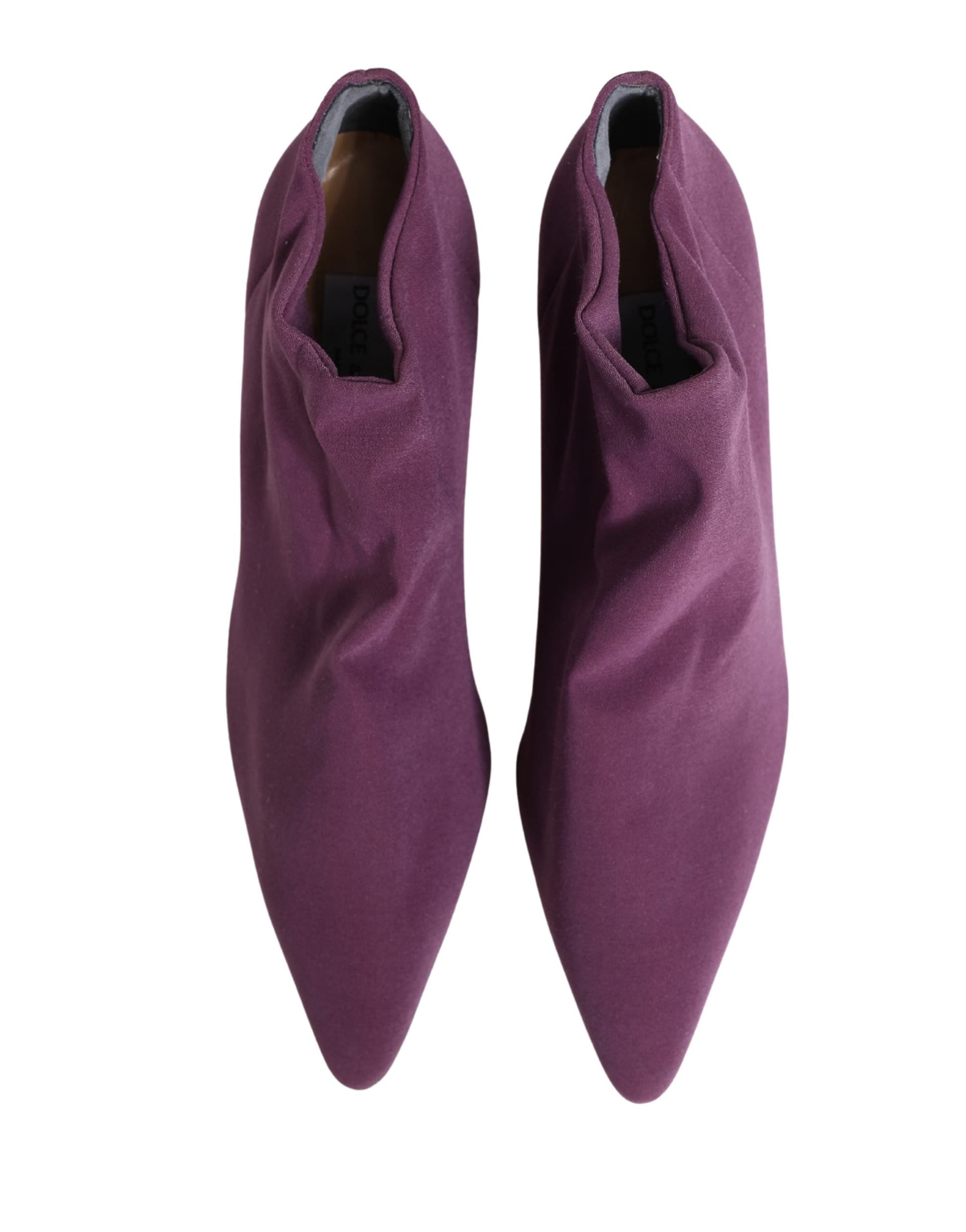 Dolce & Gabbana Shoes Purple Suede Ankle Boots Shoes - 2