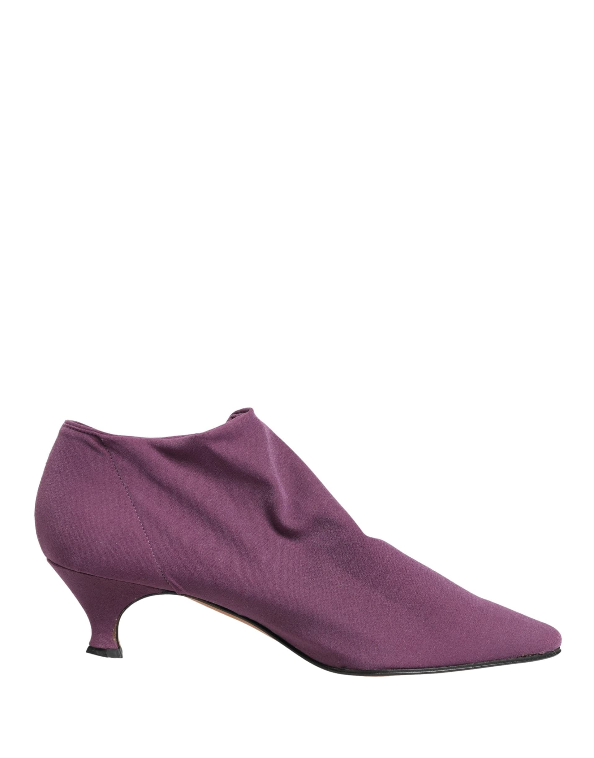 Dolce & Gabbana Shoes Purple Suede Ankle Boots Shoes - 7