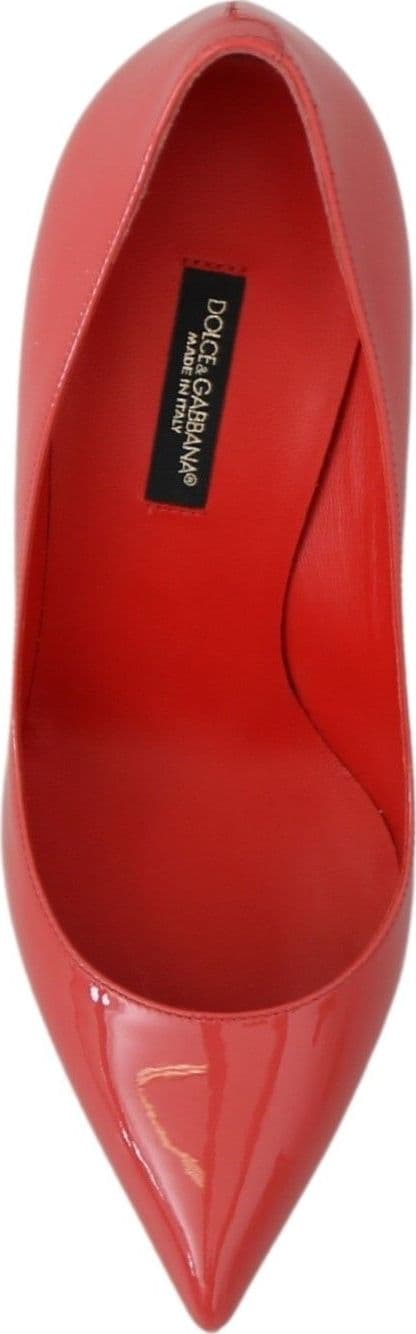 Dolce & Gabbana Dark Pink Patent Leather Heels Pumps - 2