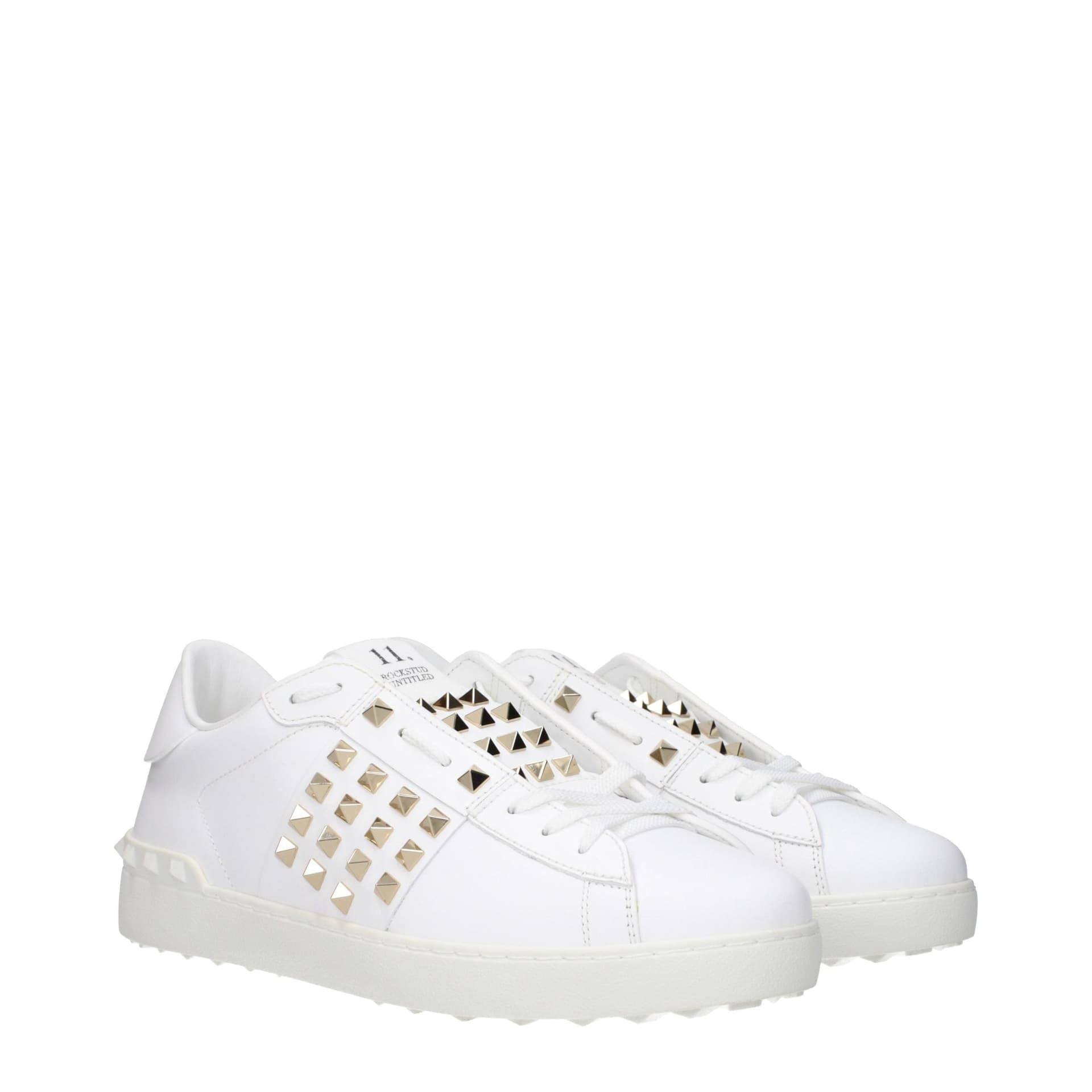 Valentino Garavani White Leather Low Top Sneakers - 2