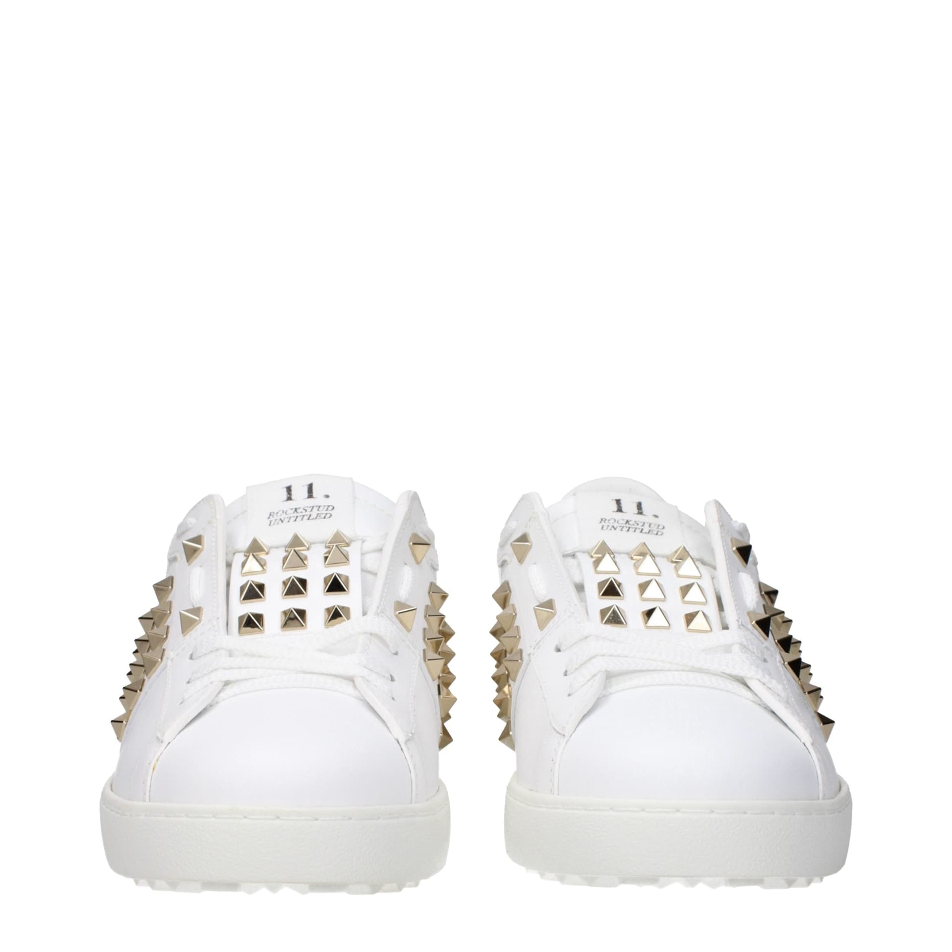 Valentino Garavani White Leather Low Top Sneakers - 3