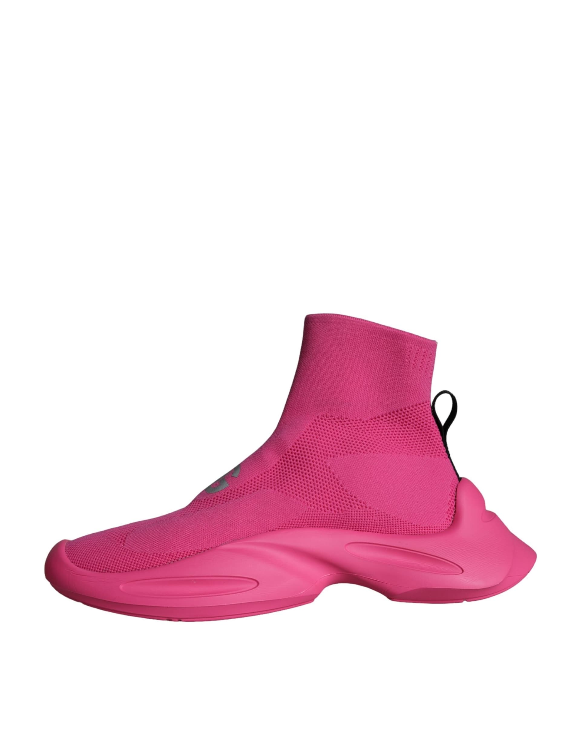 Dolce & Gabbana Pink Logo Print Slip On Socks Sneakers Shoes - 5