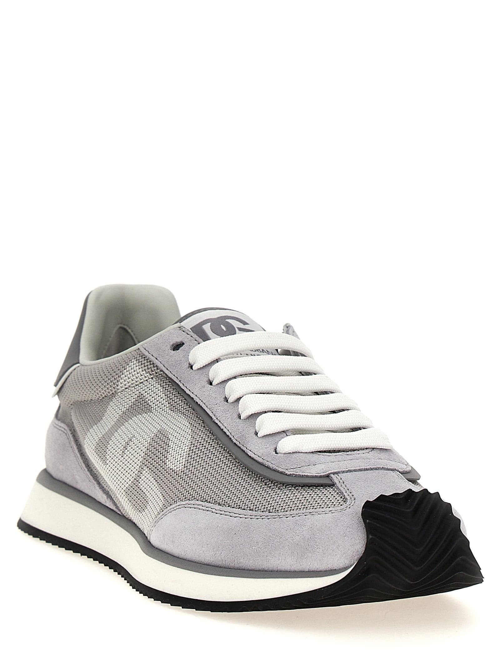 Dolce & Gabbana Gray Calfskin Athletic Sneakers - 2