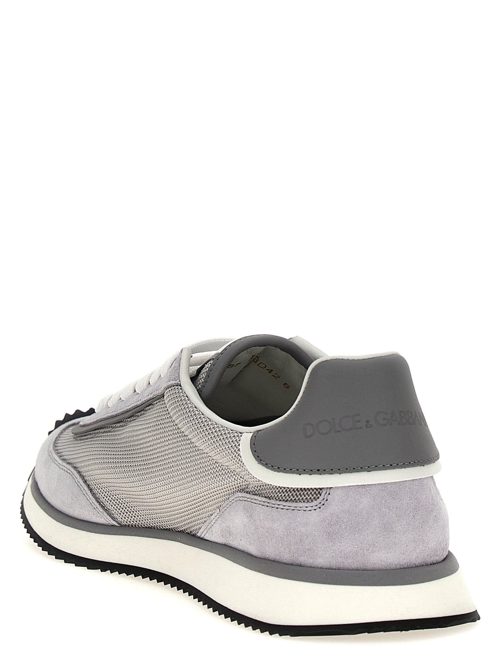 Dolce & Gabbana Gray Calfskin Athletic Sneakers - 3