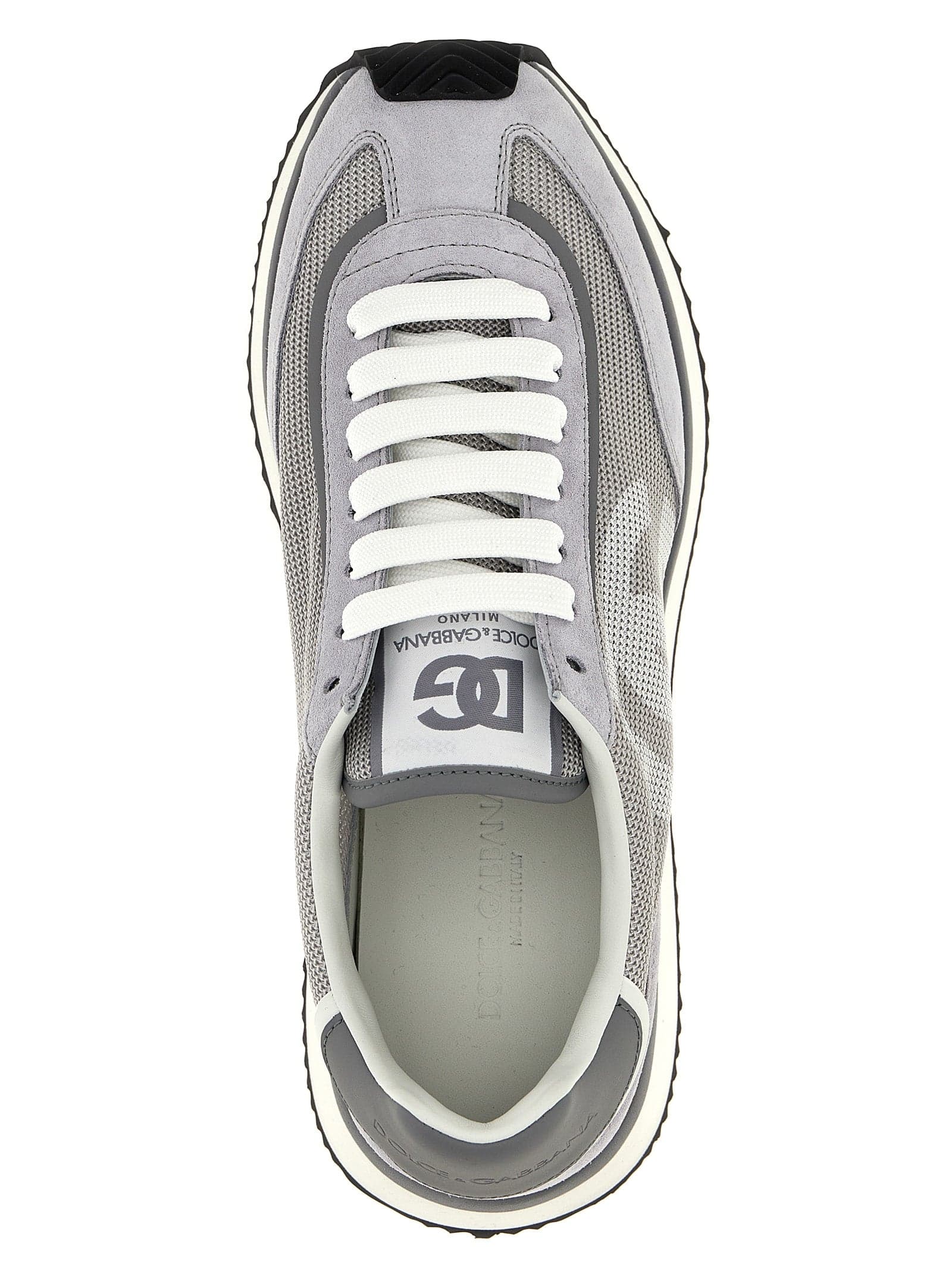 Dolce & Gabbana Gray Calfskin Athletic Sneakers - 4