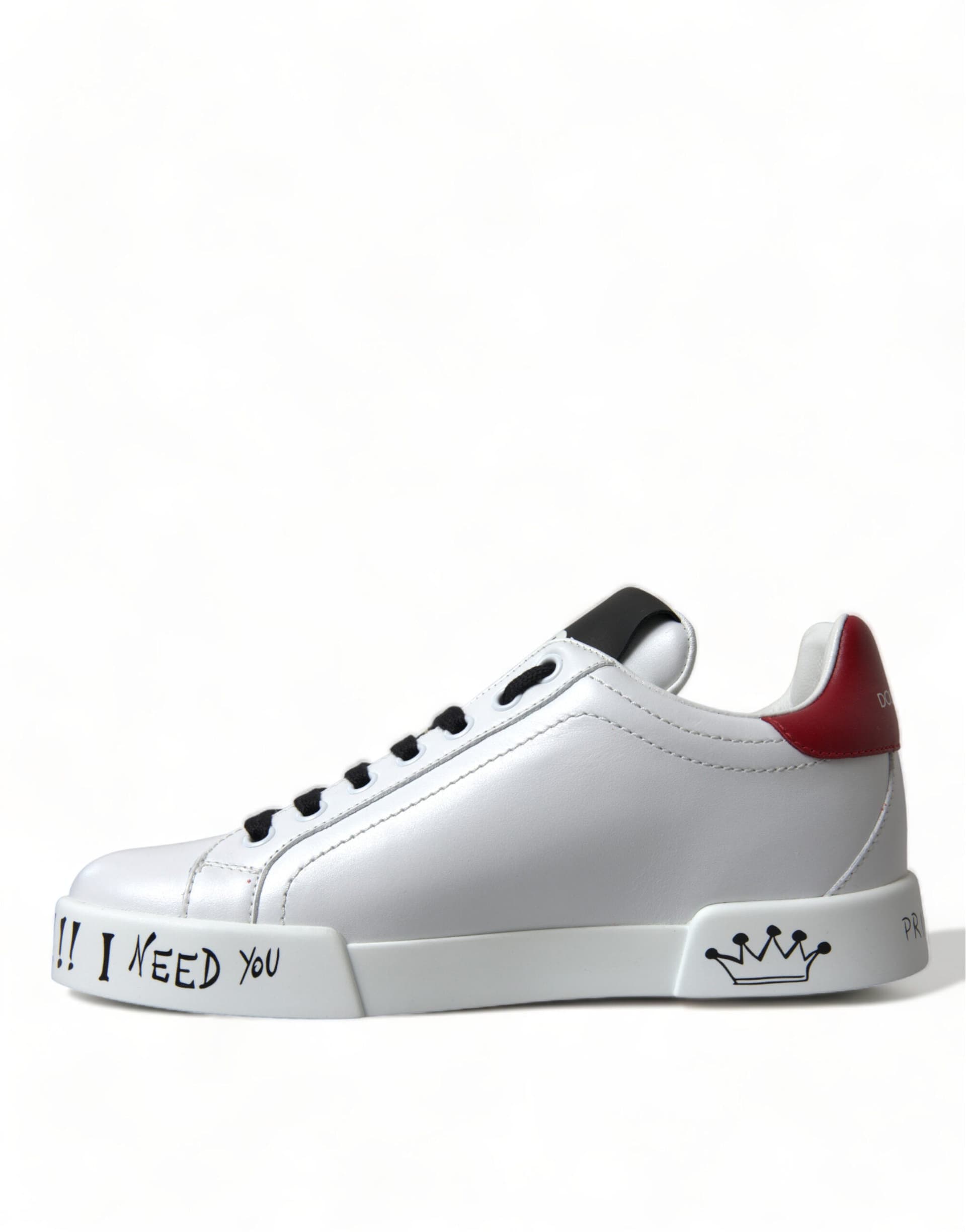 Dolce & Gabbana White Love Patch Portofino Classic Sneakers Shoes - 4