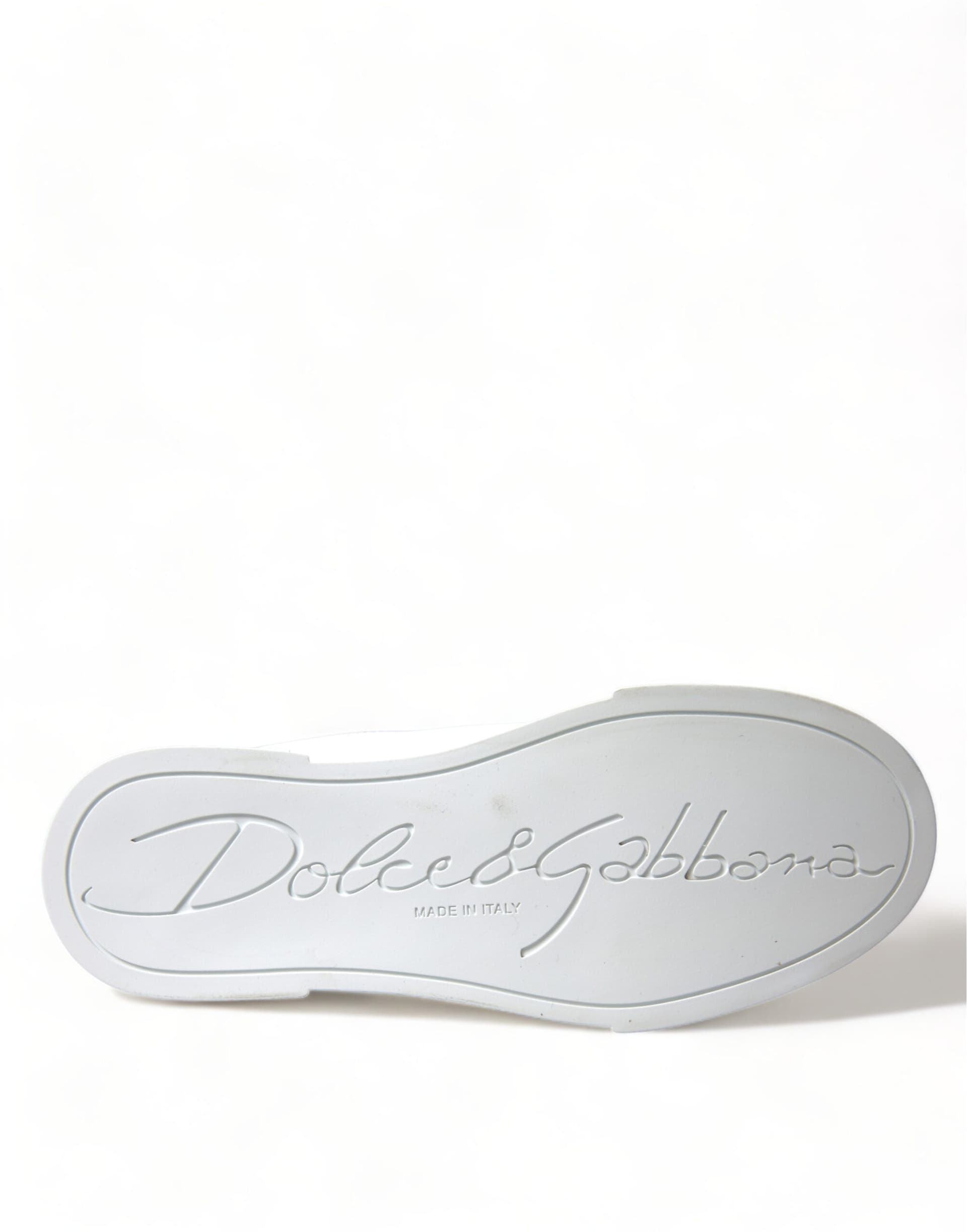 Dolce & Gabbana White Love Patch Portofino Classic Sneakers Shoes - 6