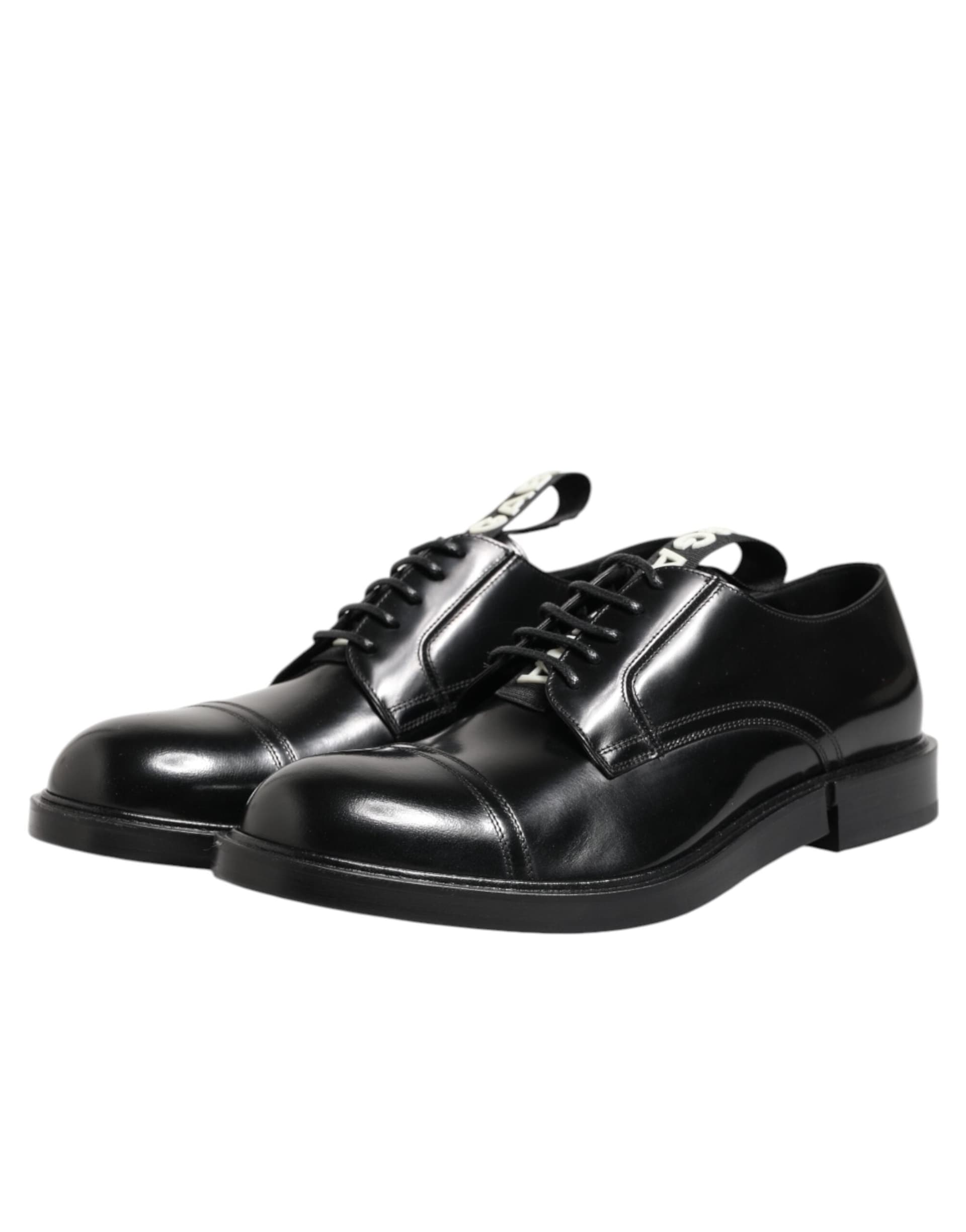 Dolce & Gabbana Black Leather Dress Lace Up Men Formal Shoes - 3