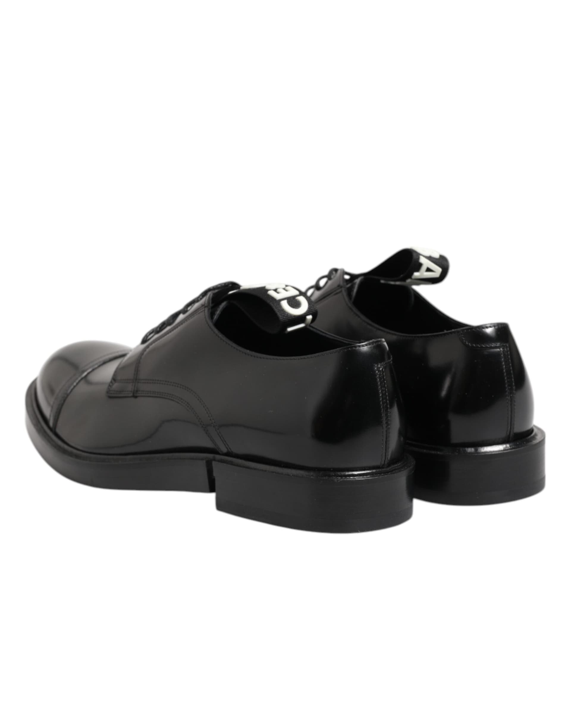 Dolce & Gabbana Black Leather Dress Lace Up Men Formal Shoes - 4