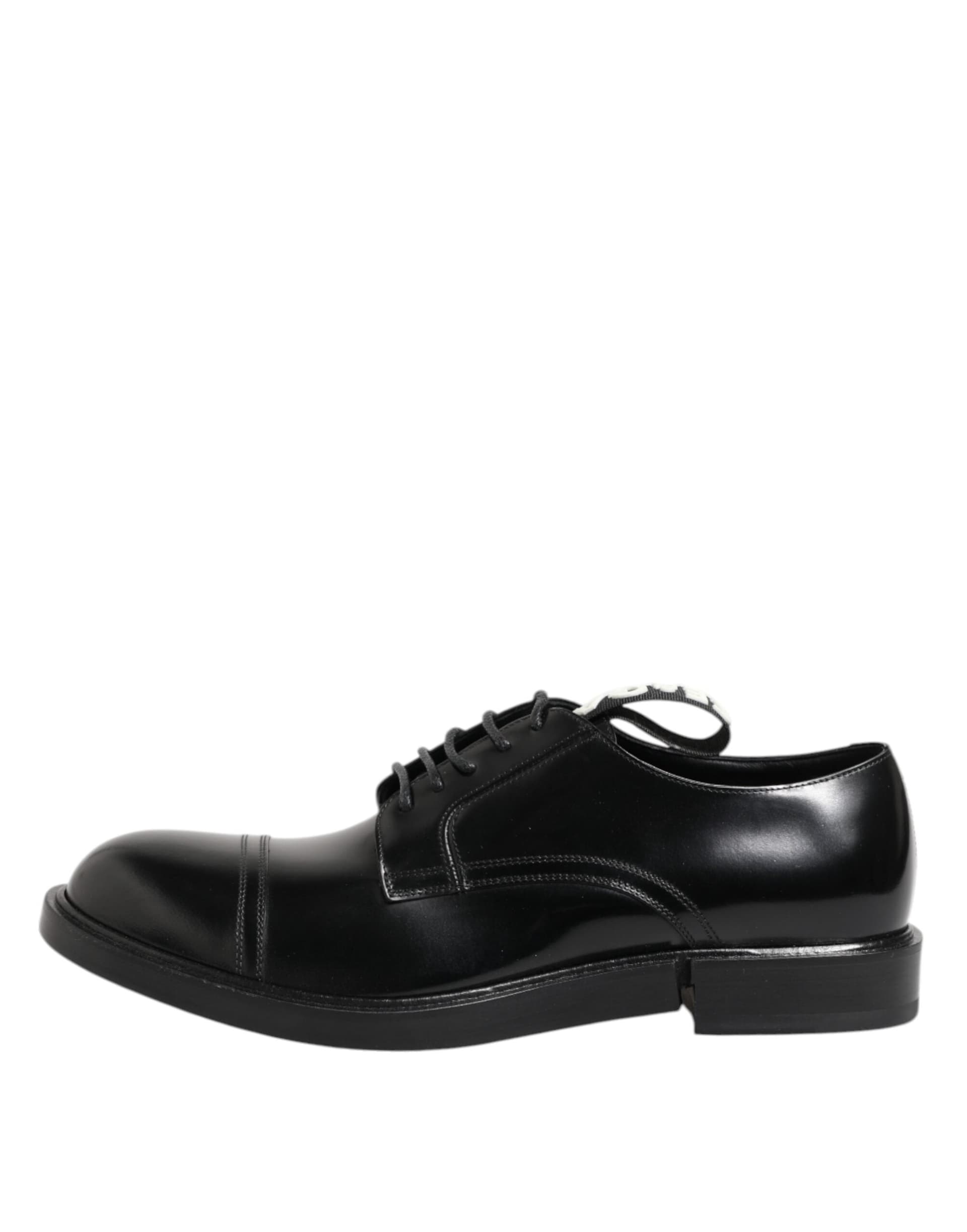 Dolce & Gabbana Black Leather Dress Lace Up Men Formal Shoes - 5