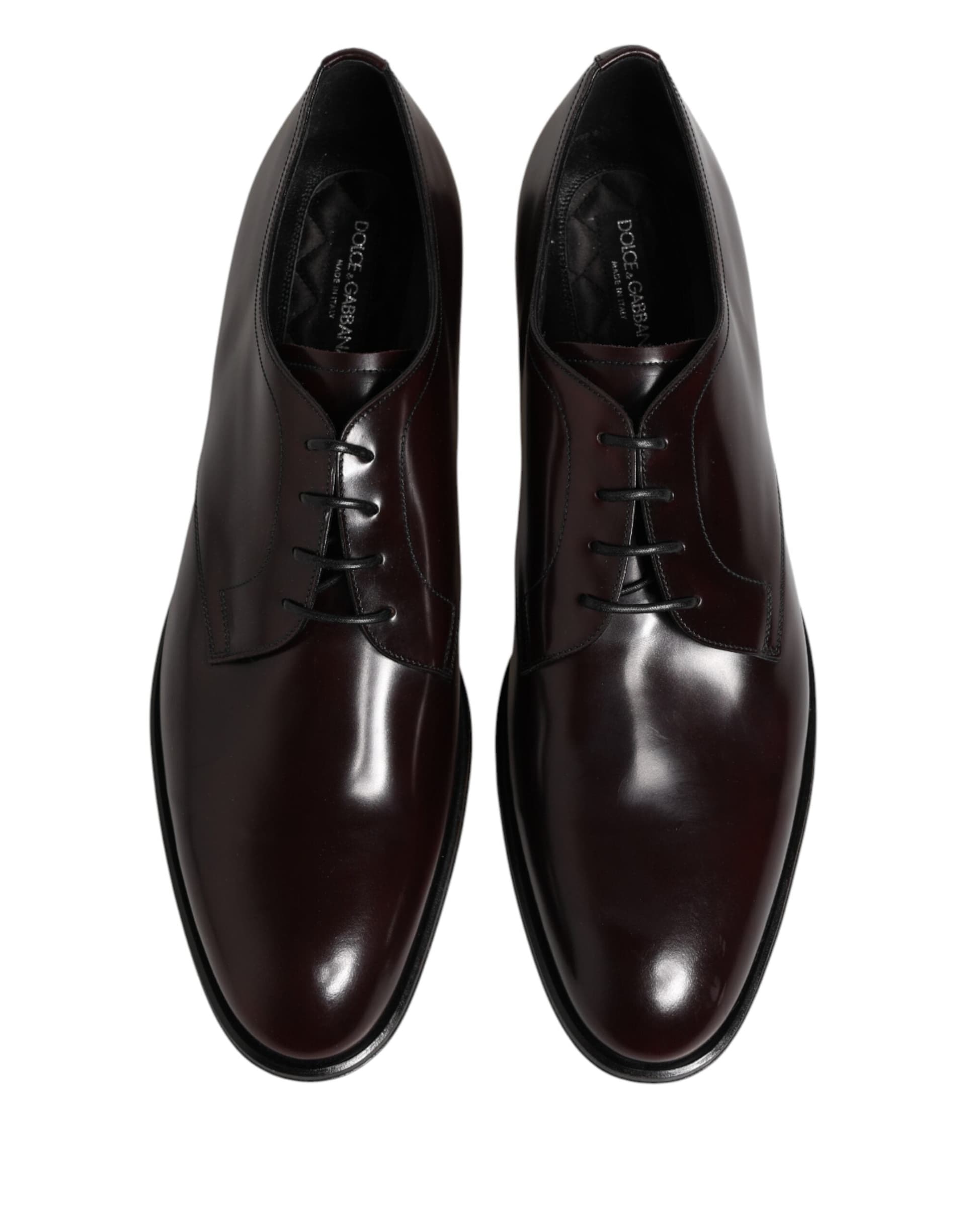 Dolce & Gabbana Black Lace Up Leather Dress Derby Men Shoes - 2