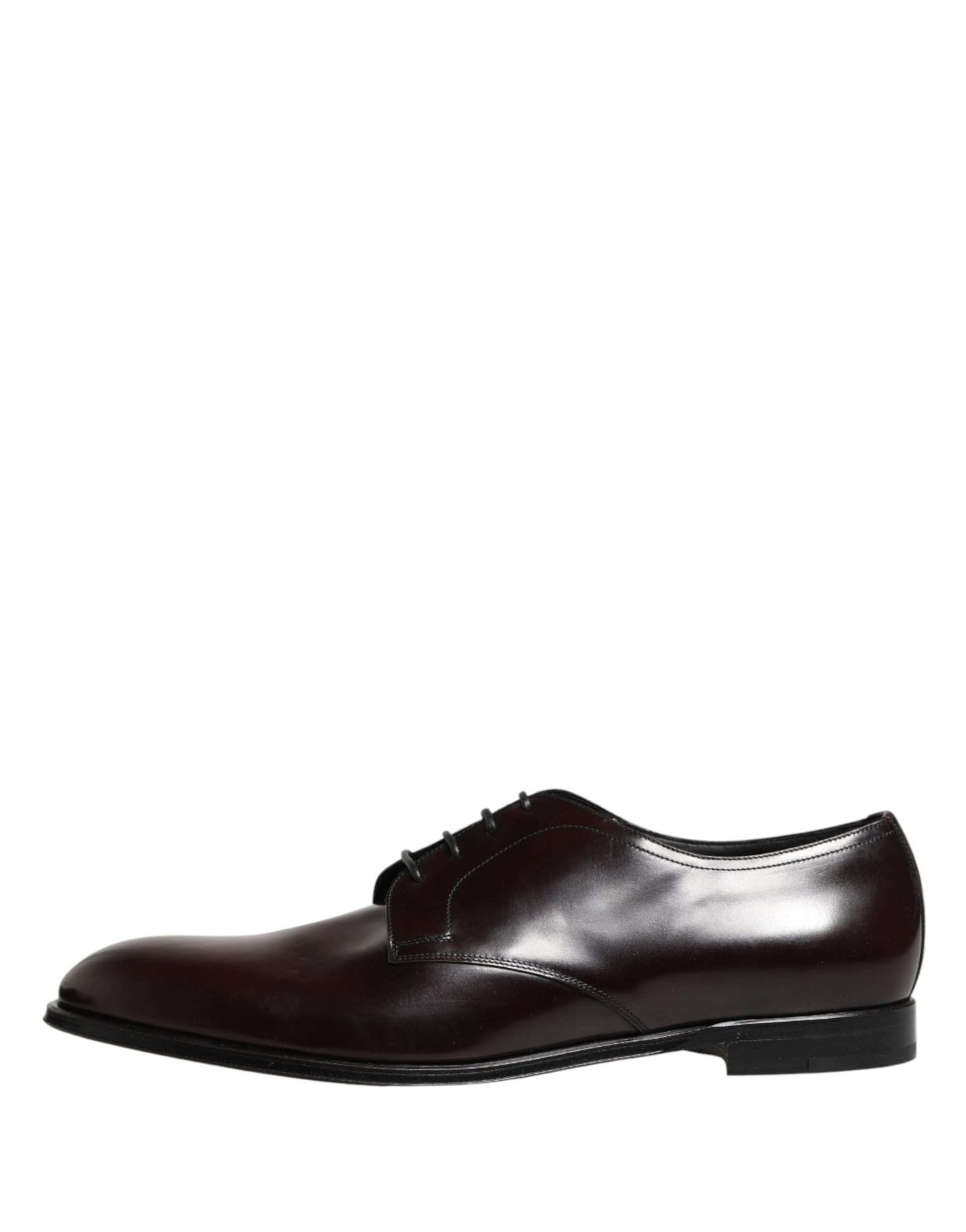 Dolce & Gabbana Black Lace Up Leather Dress Derby Men Shoes - 5