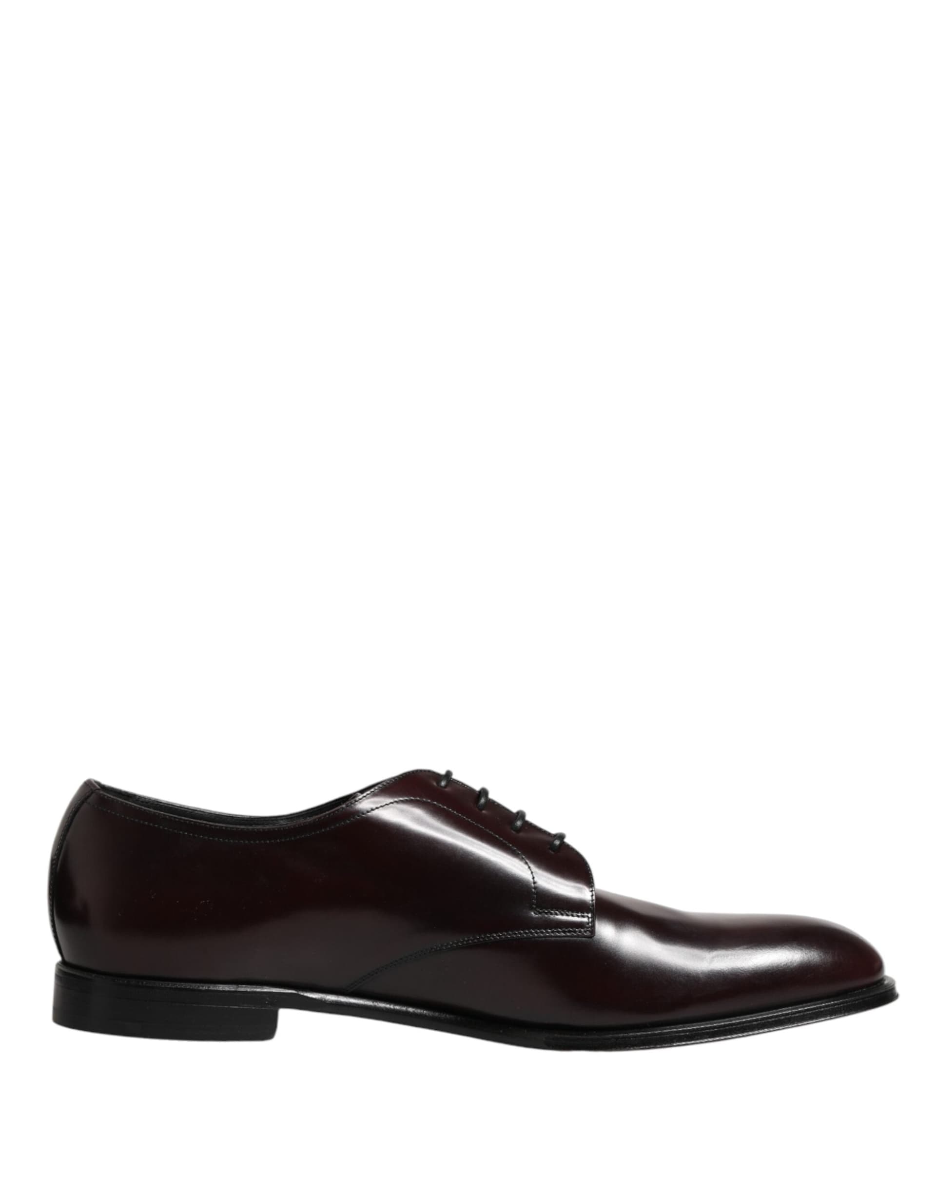 Dolce & Gabbana Black Lace Up Leather Dress Derby Men Shoes - 7