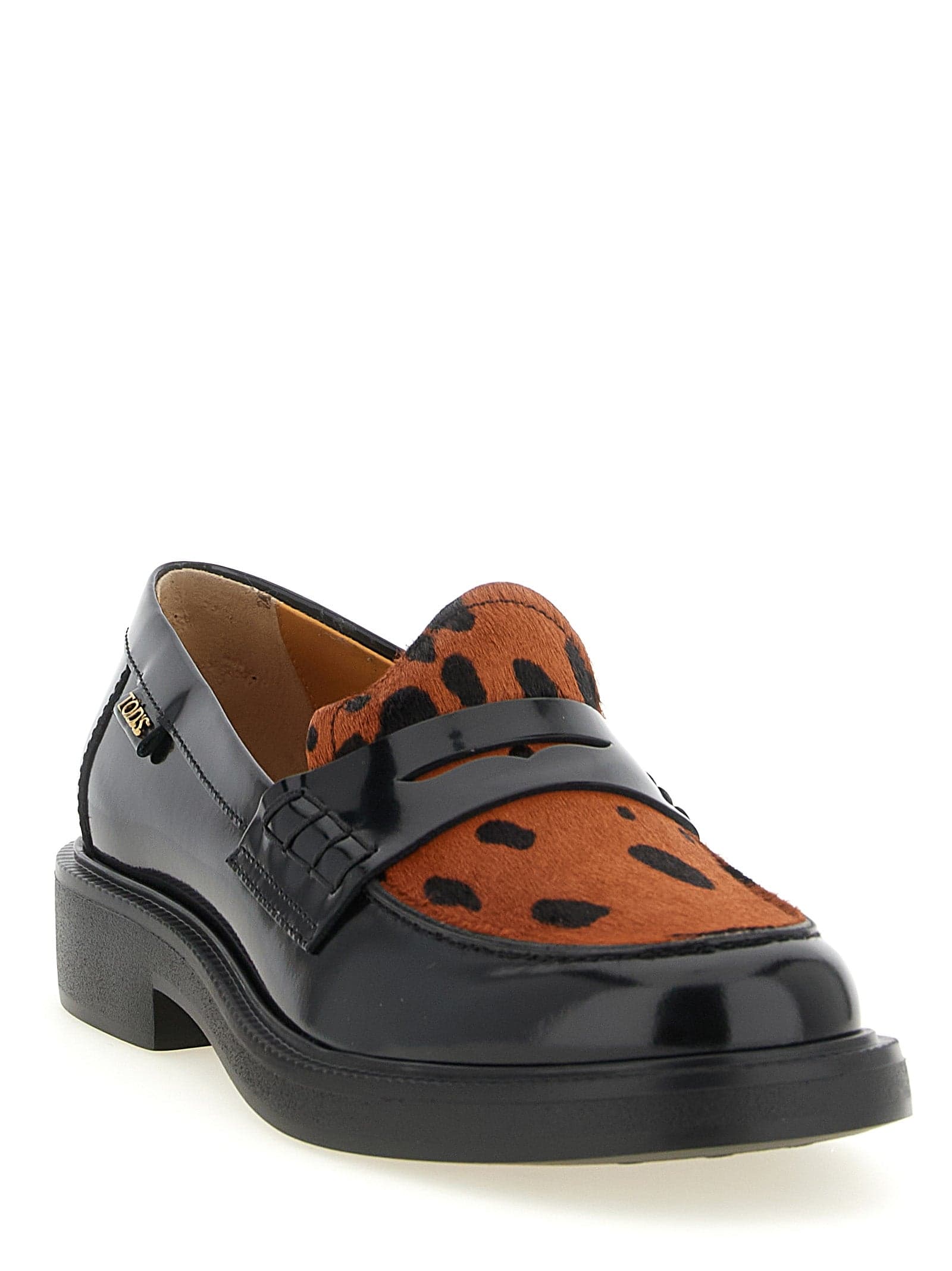 Tod's Black Calfskin Slip-On Loafers - 2