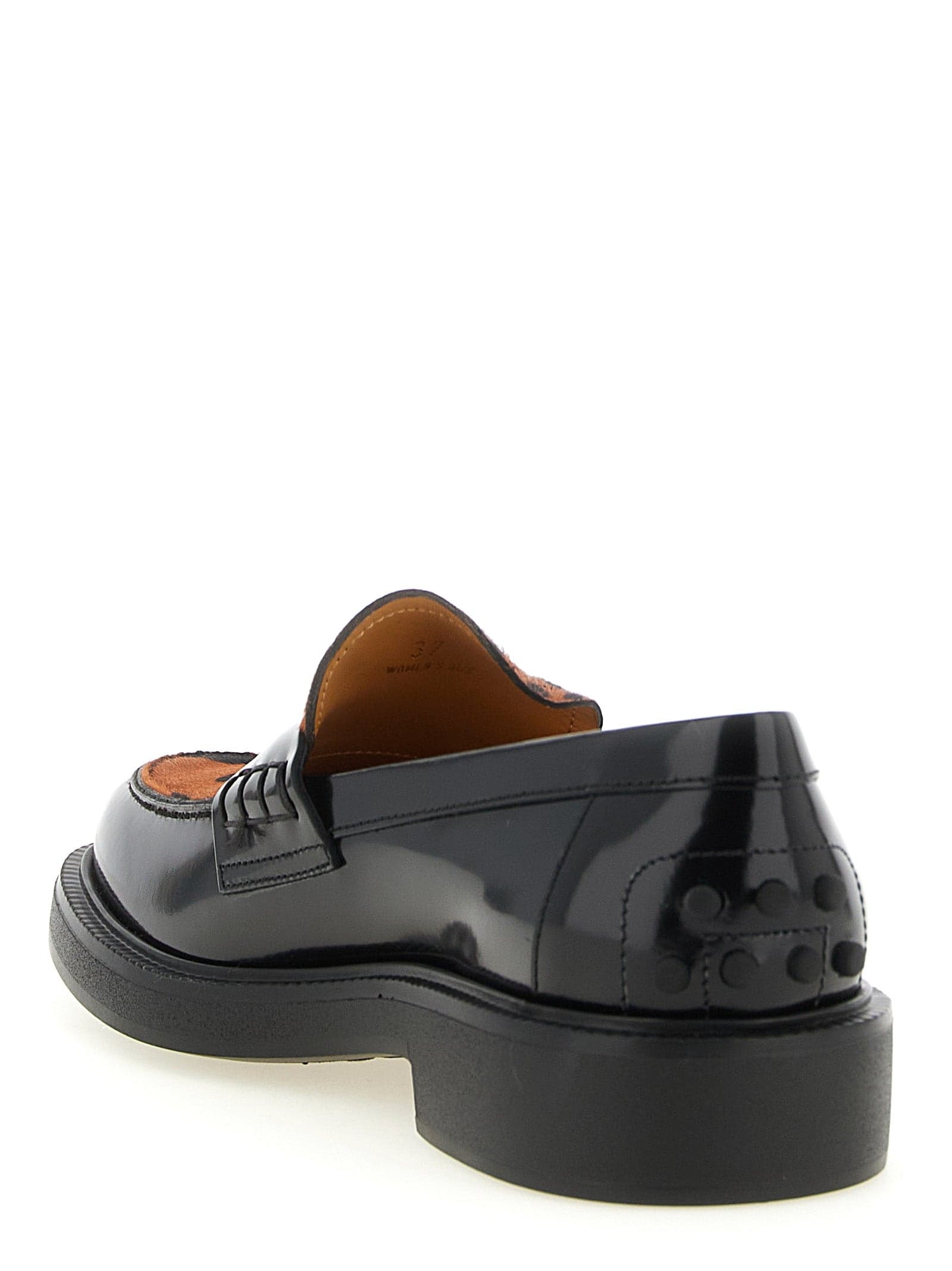 Tod's Black Calfskin Slip-On Loafers - 3