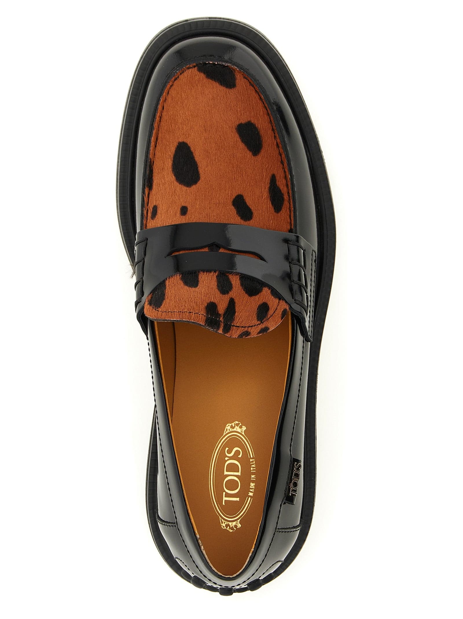 Tod's Black Calfskin Slip-On Loafers - 4