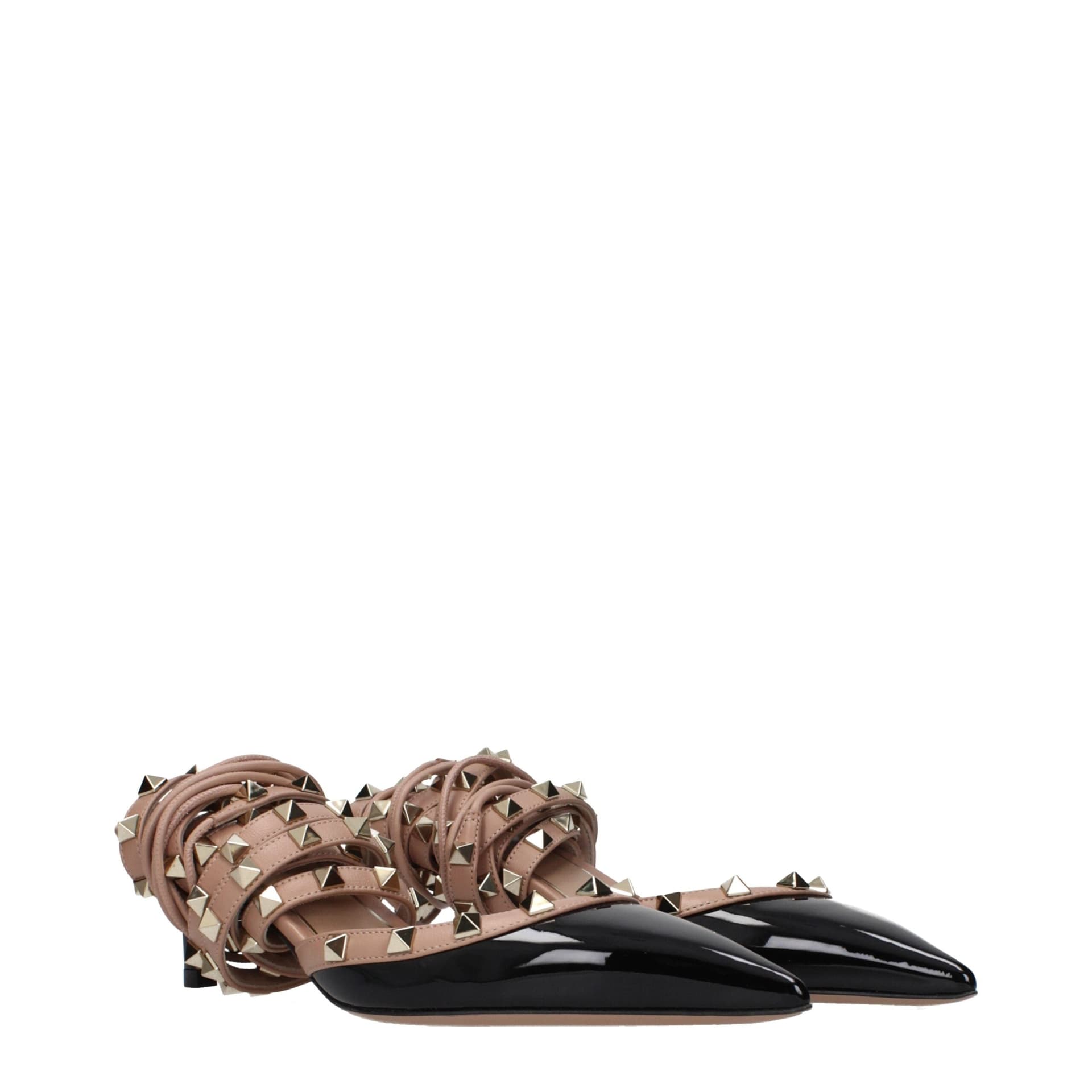 Valentino Garavani Black Leather Strap-On Sandals - 2