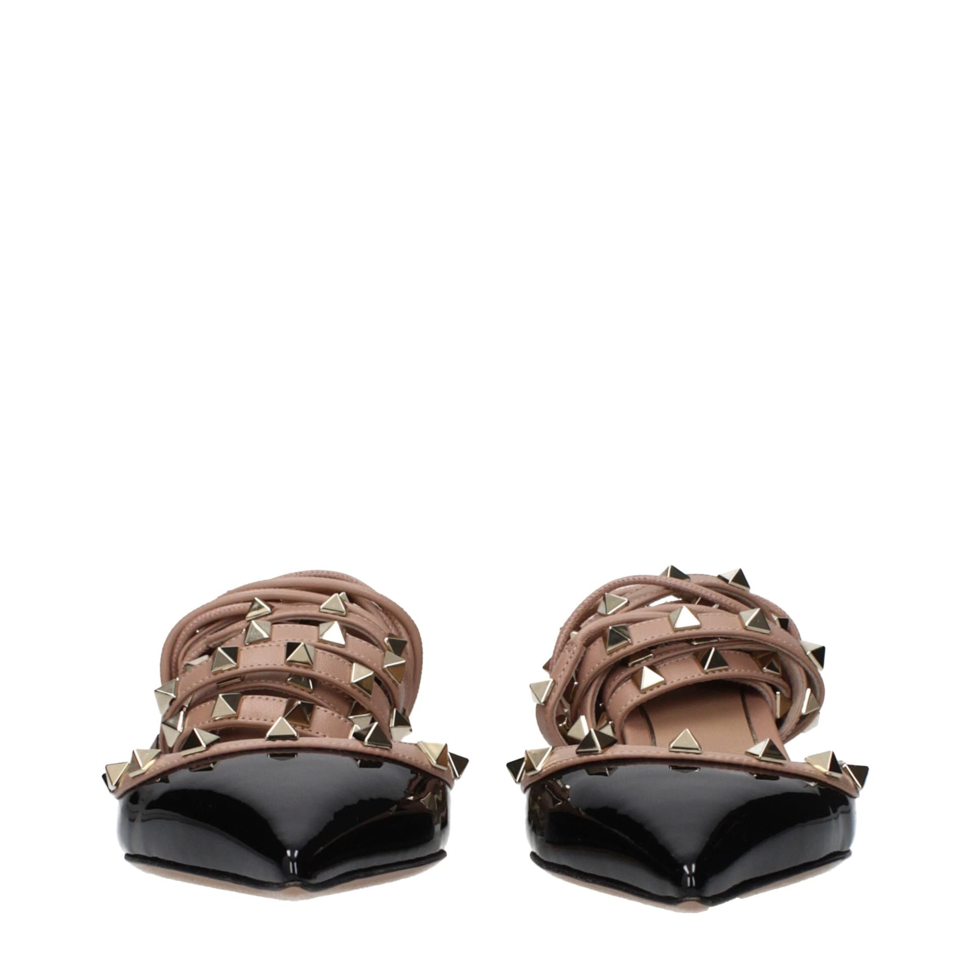 Valentino Garavani Black Leather Strap-On Sandals - 3