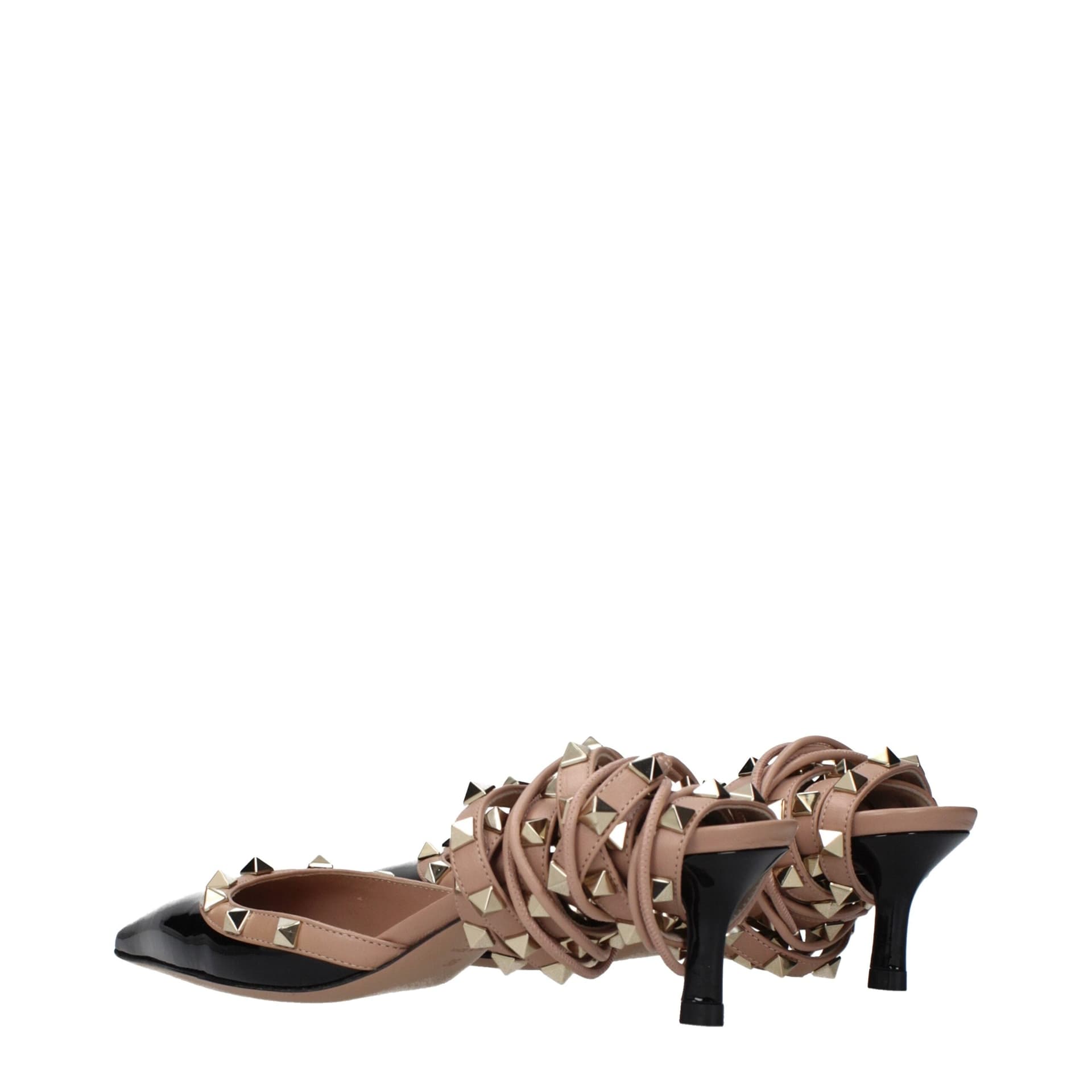 Valentino Garavani Black Leather Strap-On Sandals - 4
