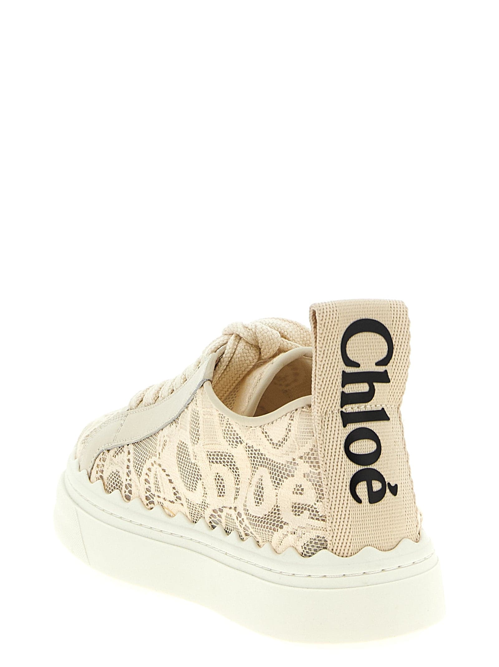 Chloé Beige Polyamide Low Top Sneakers - 3