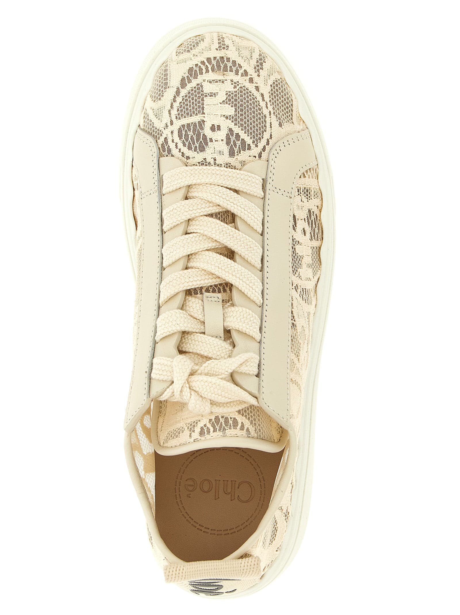Chloé Beige Polyamide Low Top Sneakers - 4
