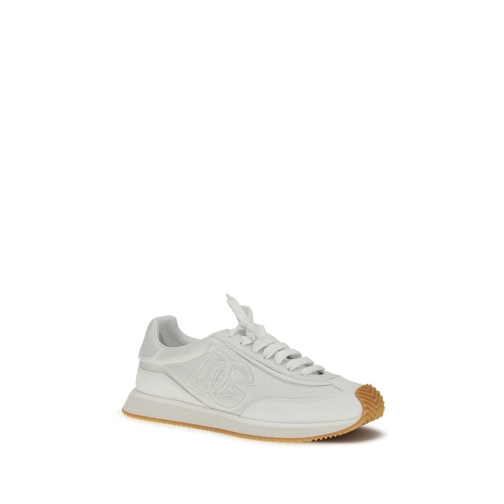 Dolce & Gabbana White Calf Leather Bos Taurus Athletic Sneakers - 2