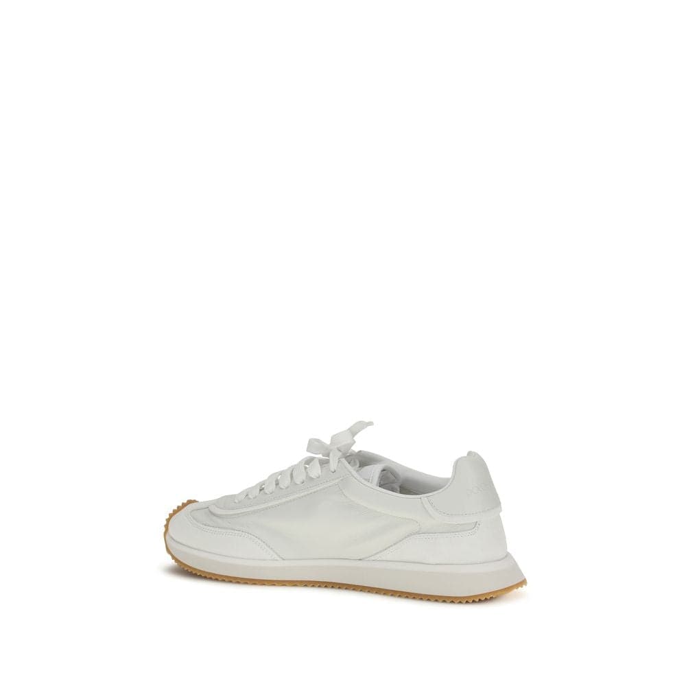 Dolce & Gabbana White Calf Leather Bos Taurus Athletic Sneakers - 3