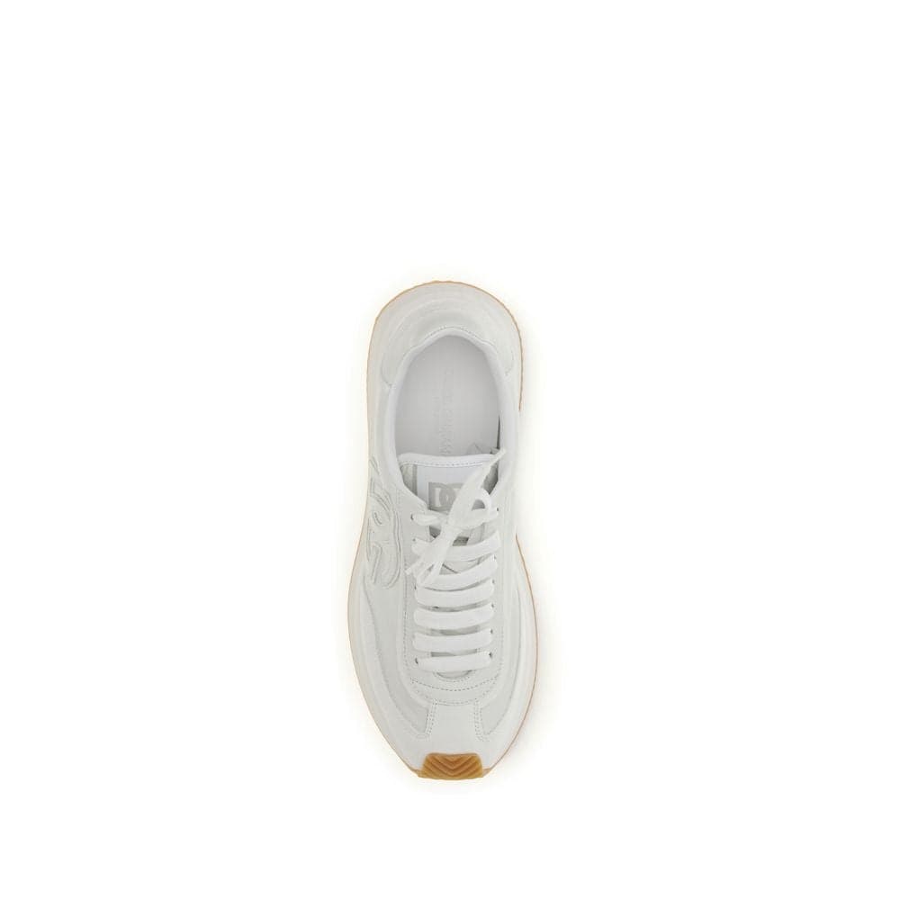 Dolce & Gabbana White Calf Leather Bos Taurus Athletic Sneakers - 4