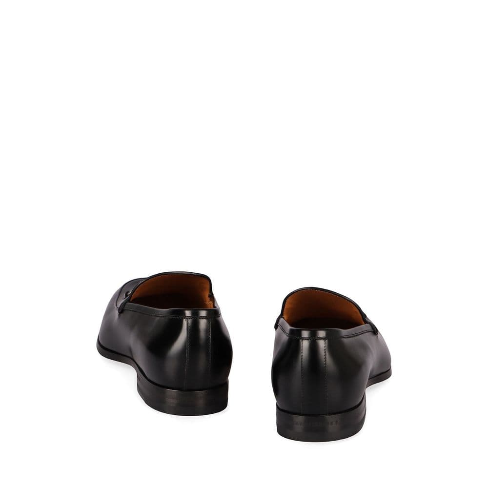Gucci Black Calfskin Slip-On Loafers - 3