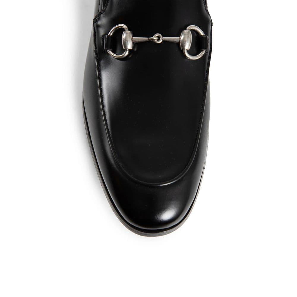 Gucci Black Calfskin Slip-On Loafers - 4