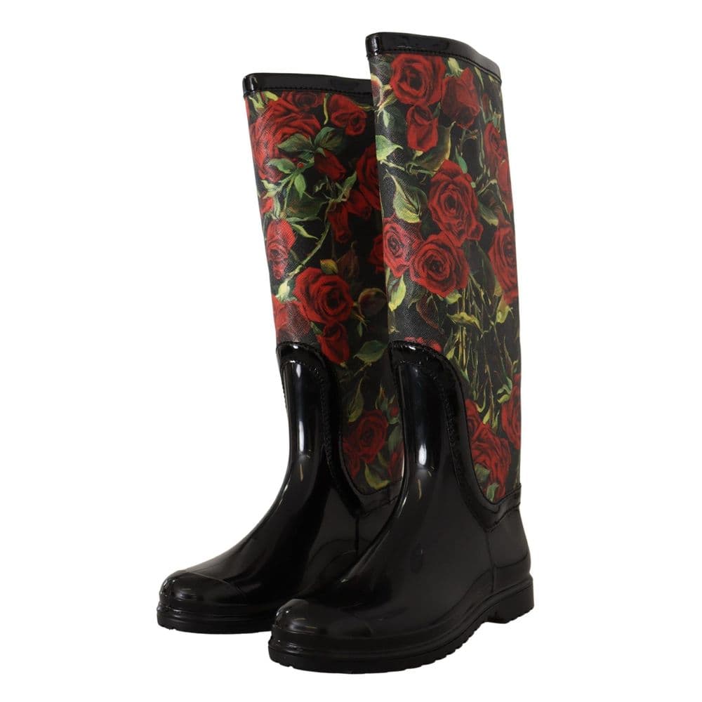 Dolce & Gabbana Black Polyvinyl Rain Boots - 2