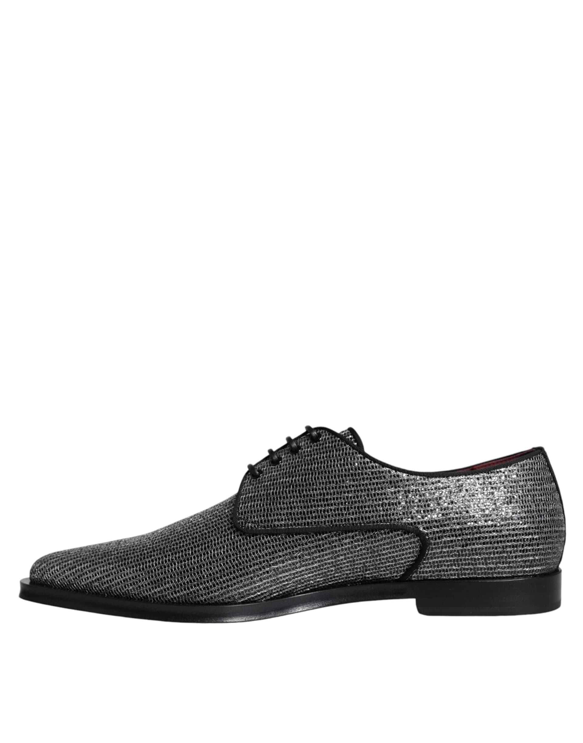 Dolce & Gabbana Silver Polyurethane Derby Formal Dress Shoes - 4