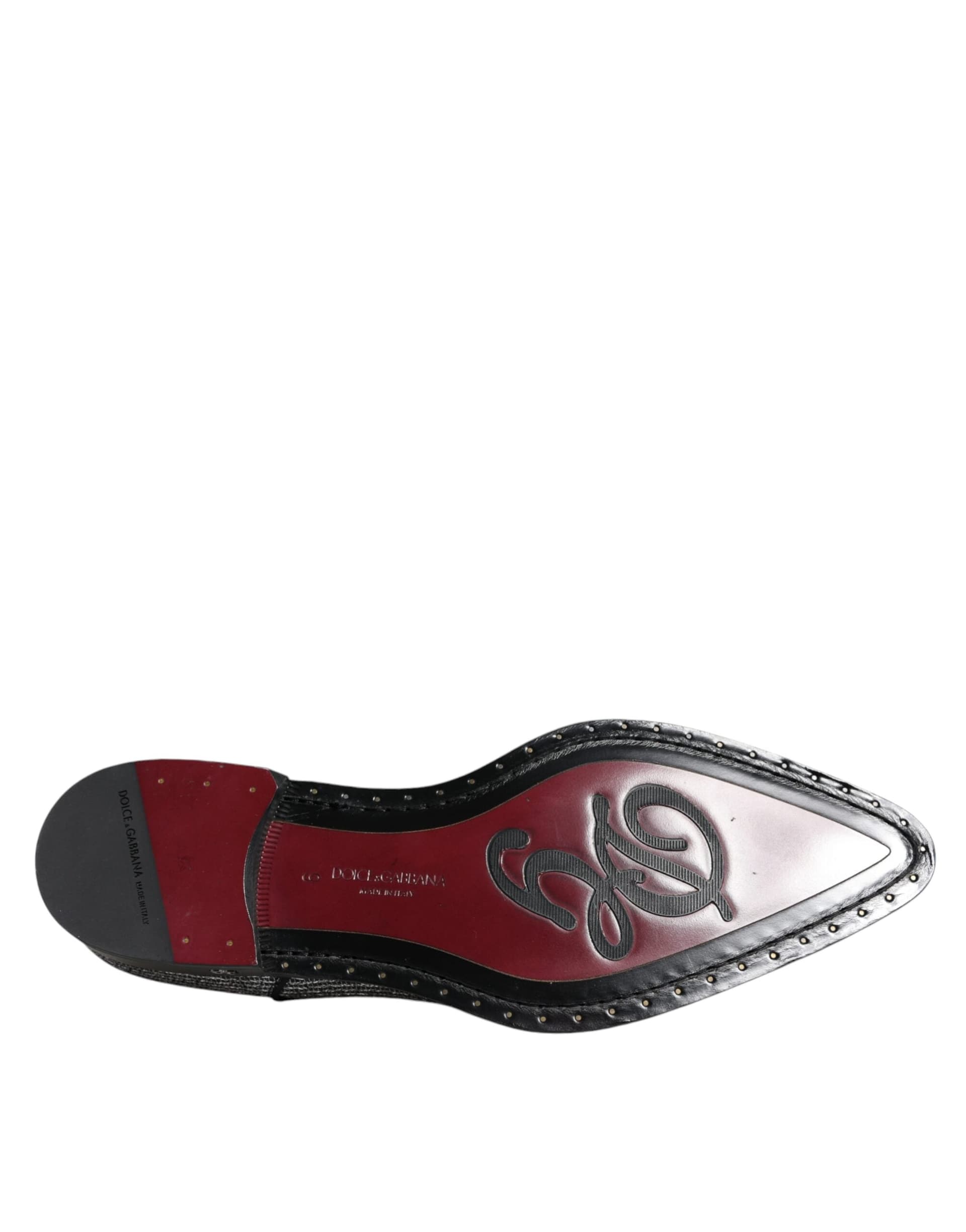 Dolce & Gabbana Silver Polyurethane Derby Formal Dress Shoes - 7