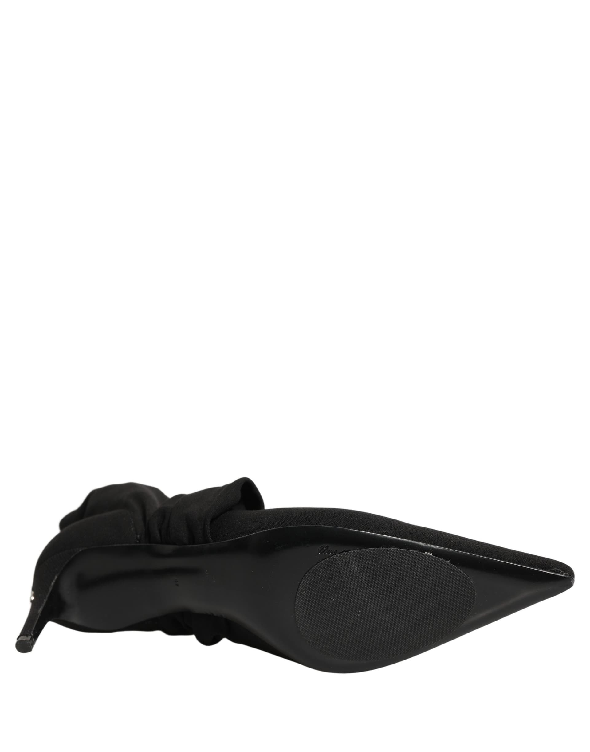 Dolce & Gabbana Black Stretch Socks Heels Ankle Boots Shoes - 2