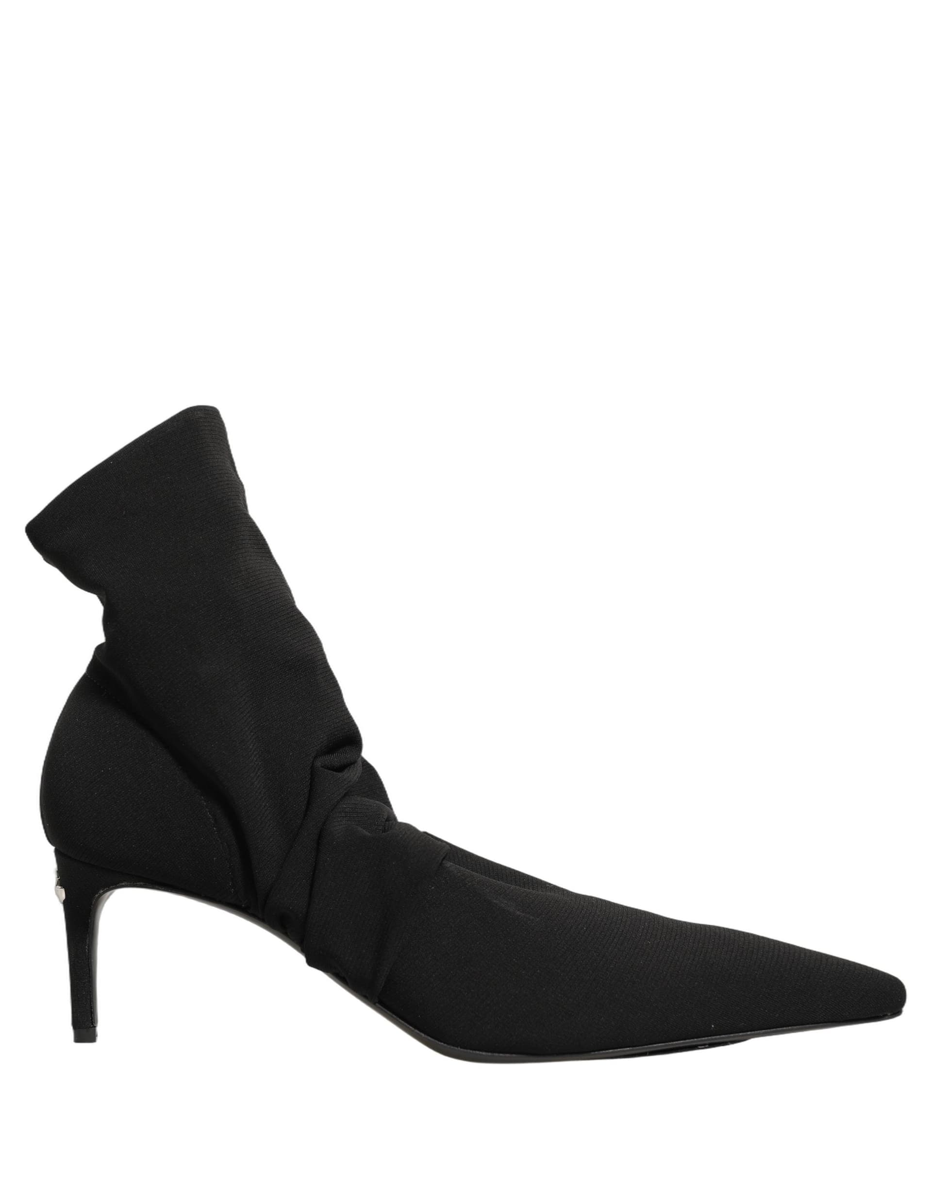 Dolce & Gabbana Black Stretch Socks Heels Ankle Boots Shoes - 6