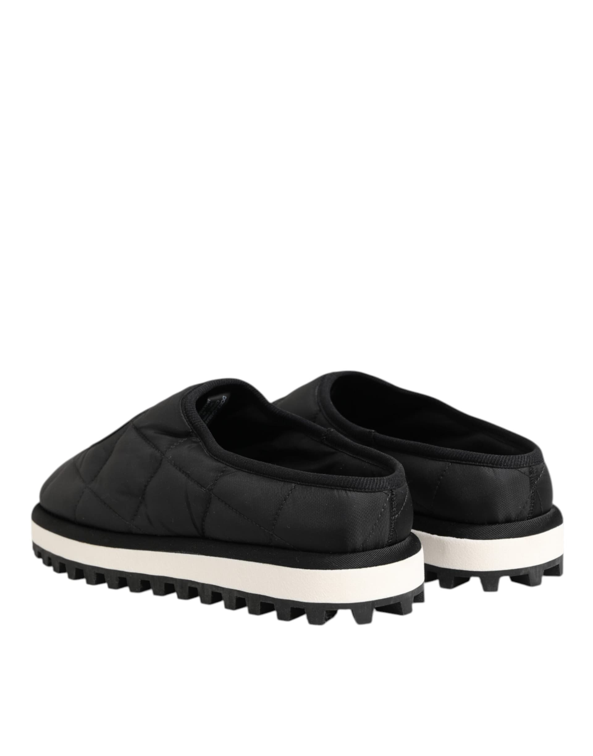 Dolce & Gabbana Black Nylon Low Top Slip On Sneaker Shoes - 4
