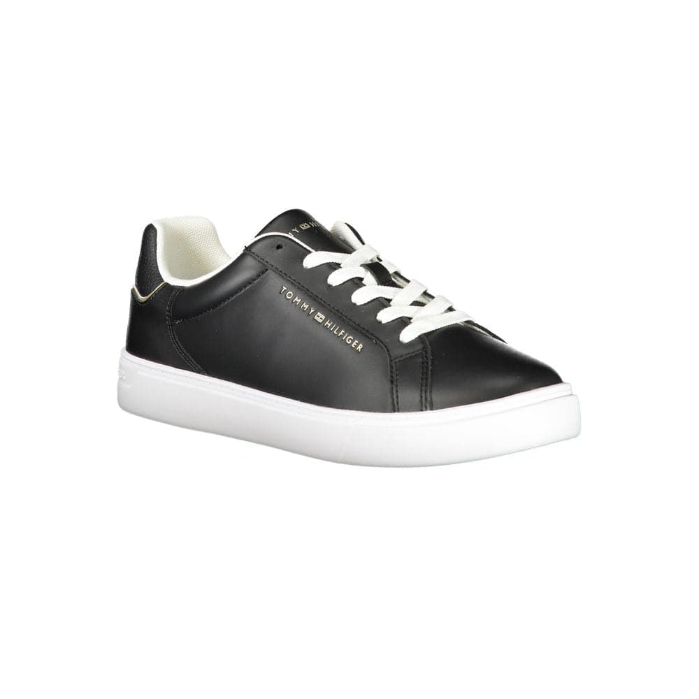Tommy Hilfiger Black Leather Women Sneaker - 2