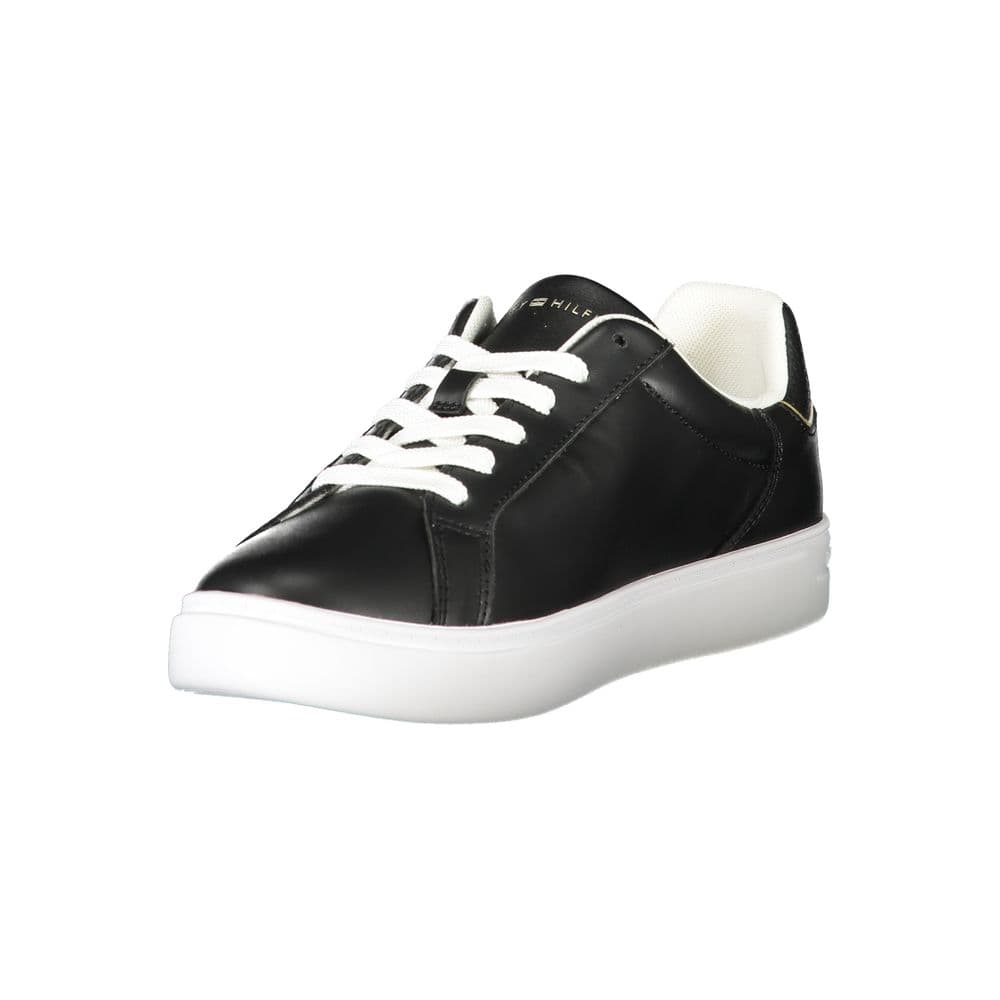 Tommy Hilfiger Black Leather Women Sneaker - 3